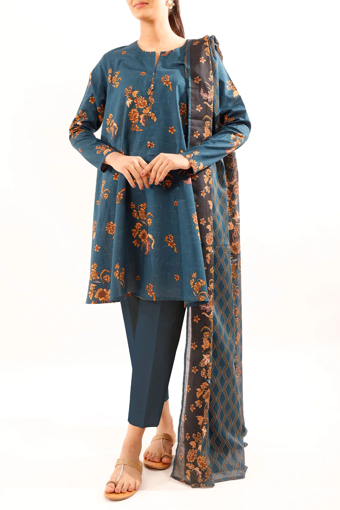 Unstitched Printed Lawn 3 Piece - Image 2
