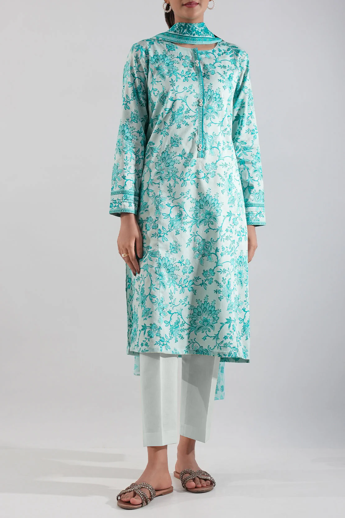 Unstitched Printed Lawn 3 Piece - Image 2
