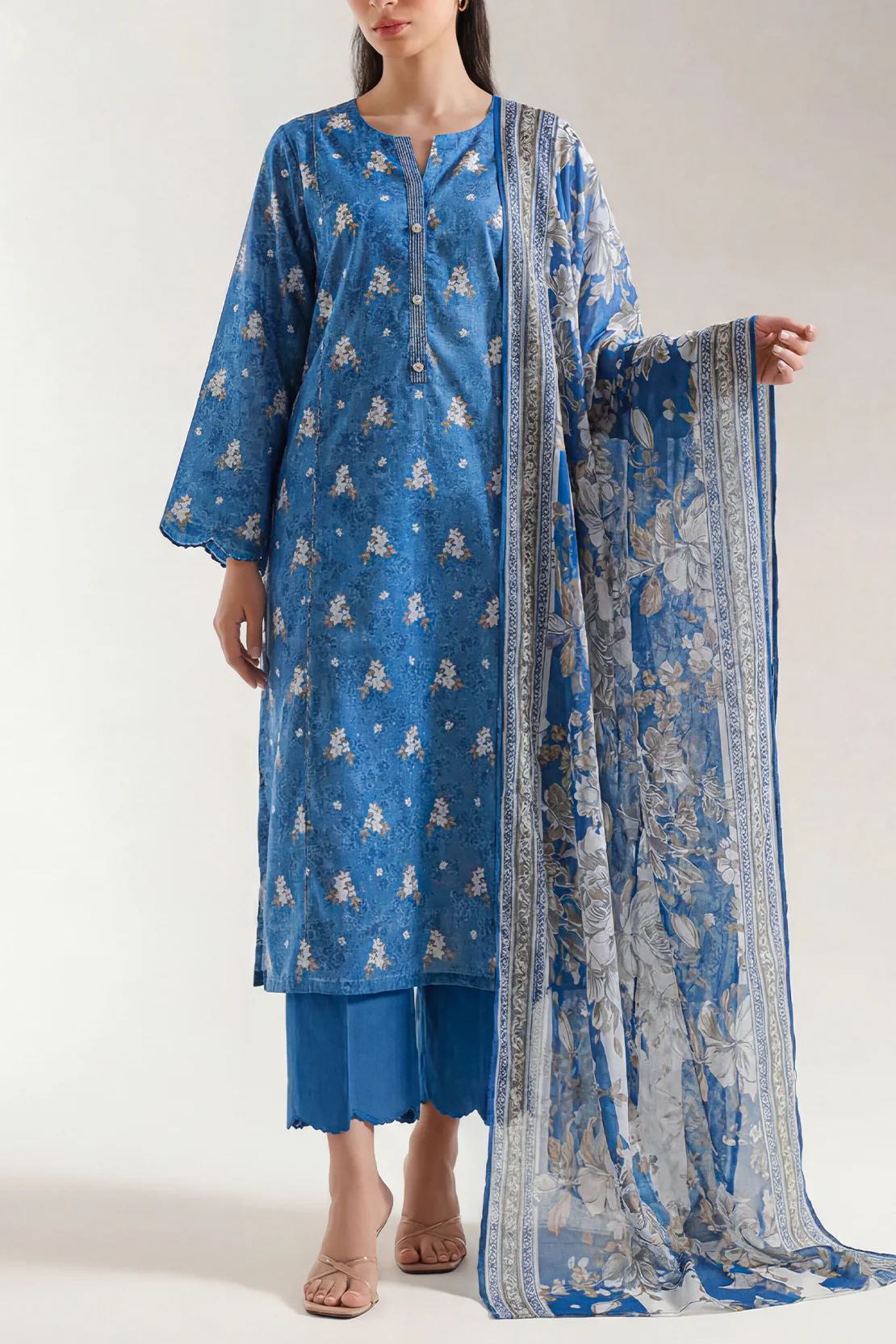 Unstitched Printed Lawn 3 Piece - Image 3