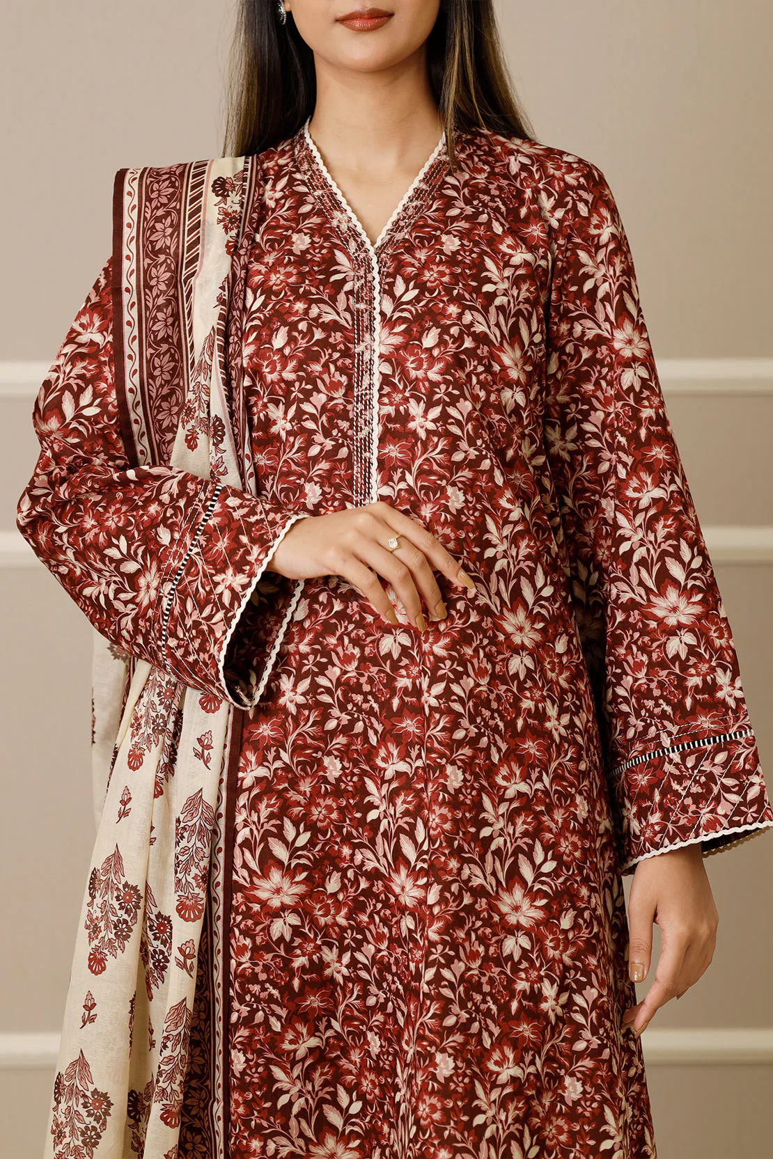 Unstitched Printed Lawn 3 Piece - Image 3