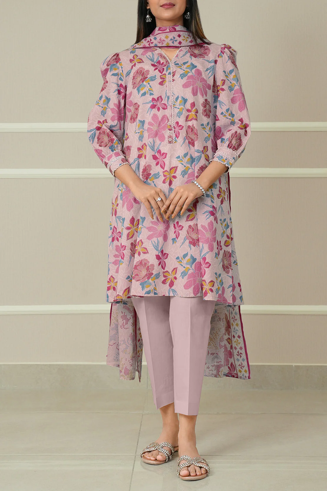 Unstitched Printed Lawn 3 Piece - Image 2