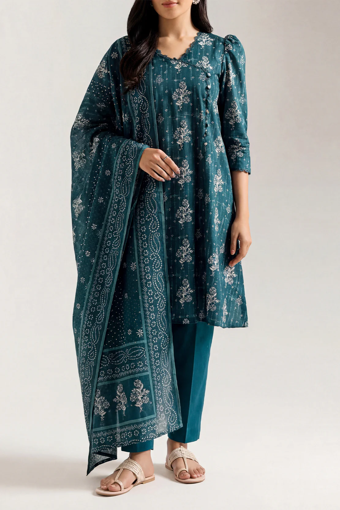Unstitched Printed Lawn 3 Piece - Image 2