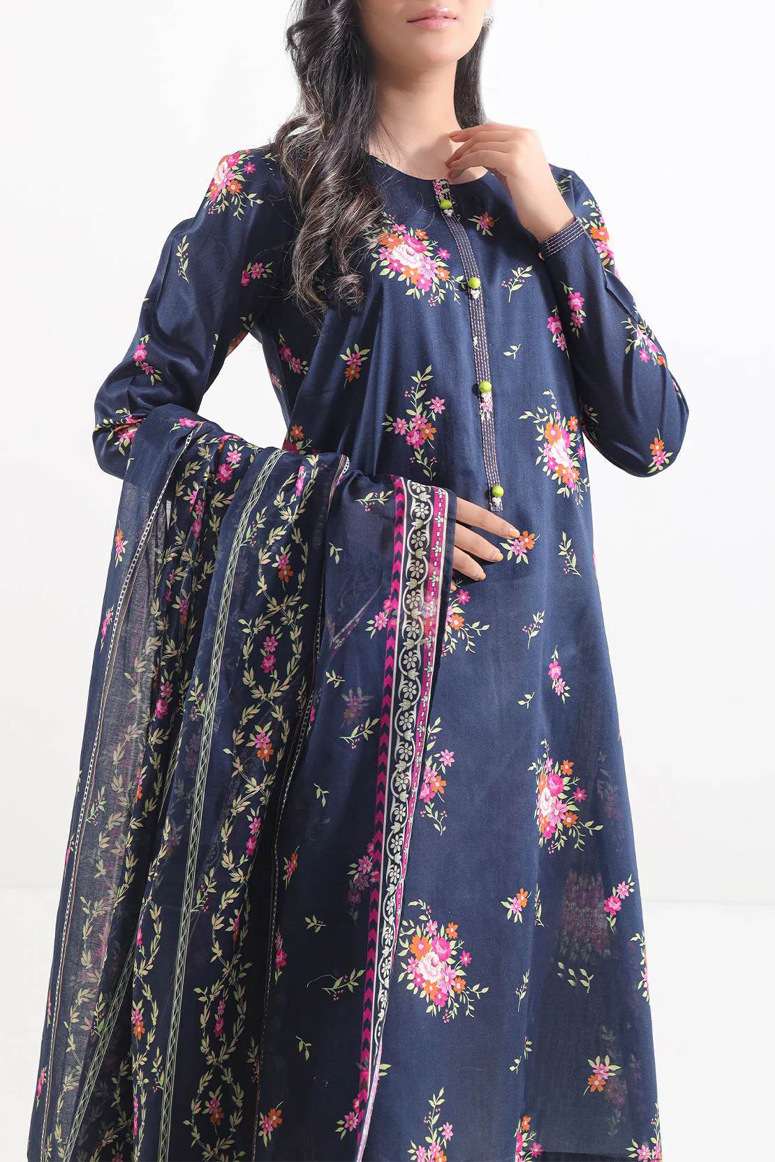 Unstitched Printed Lawn 3 Piece - Image 2