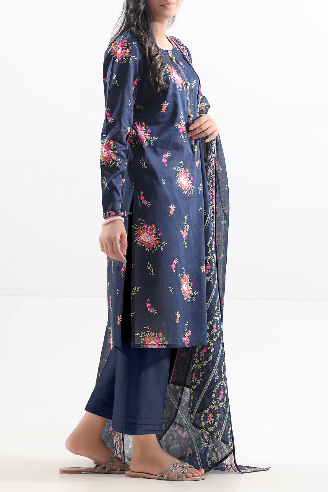 Unstitched Printed Lawn 3 Piece - Image 3