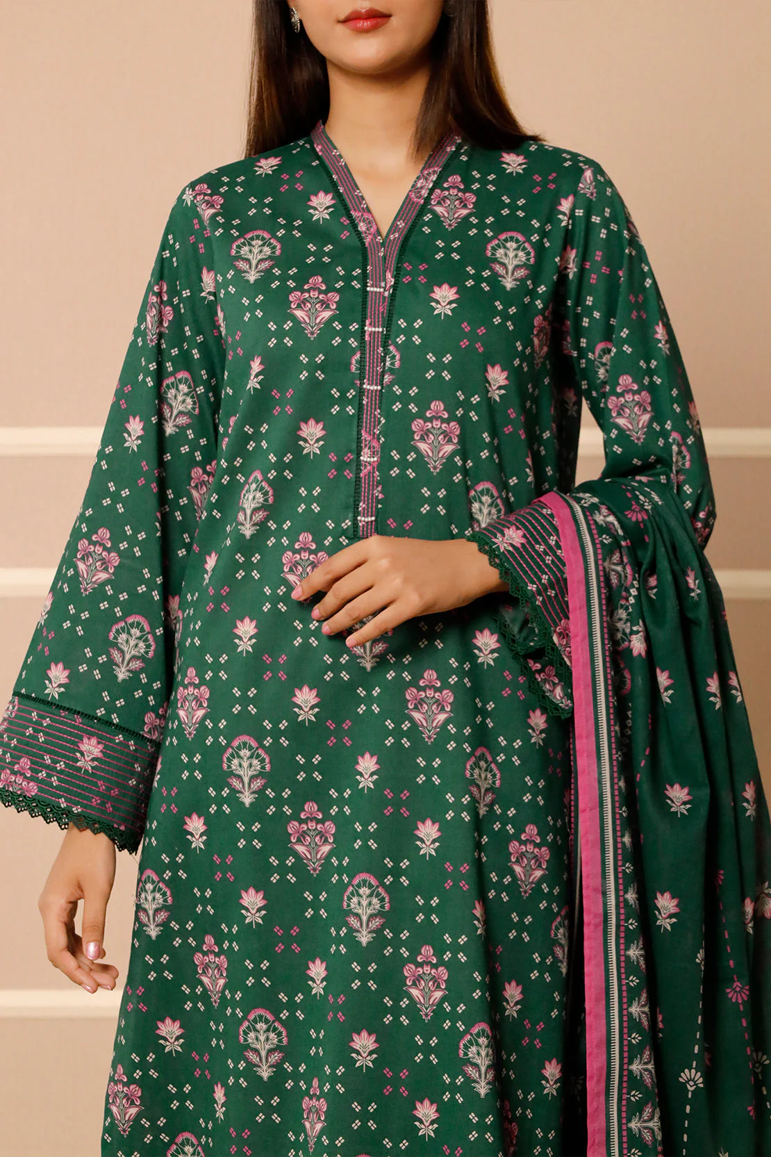 Unstitched Printed Lawn 3 Piece - Image 7