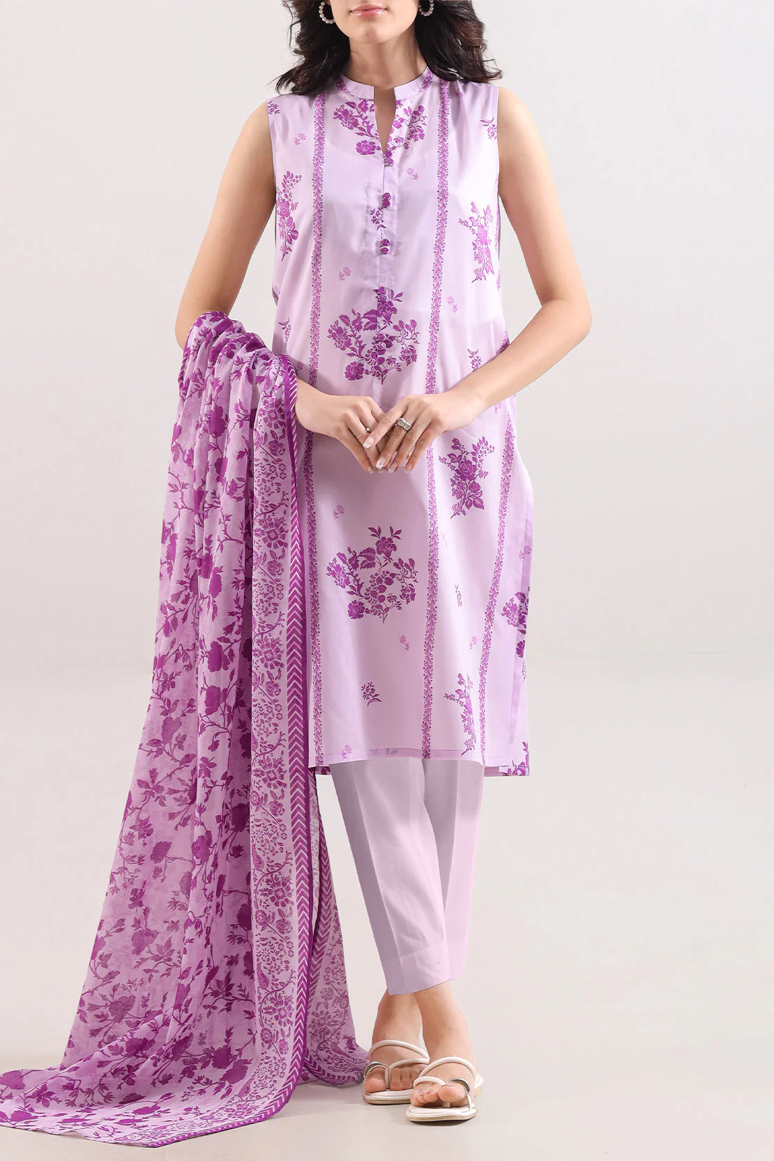 Unstitched Printed Lawn 3 Piece - Image 2