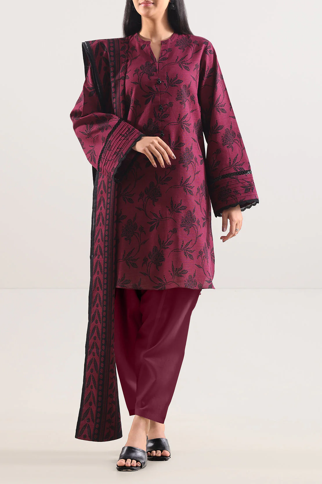 Unstitched Printed Lawn 3 Piece