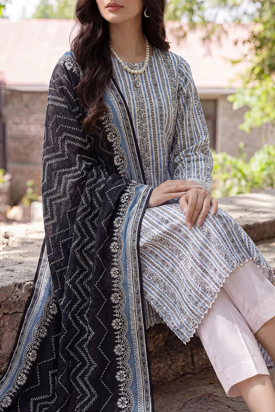 Unstitched Printed Lawn 3 Piece