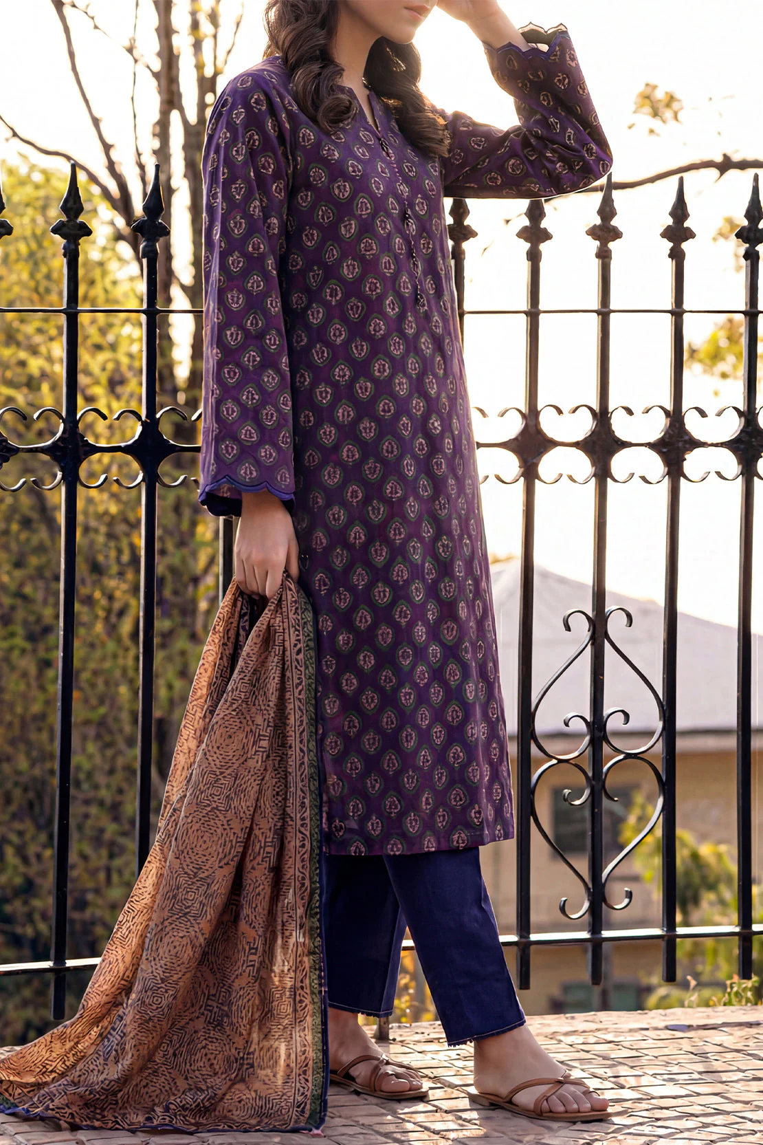 Unstitched Printed Lawn 3 Piece