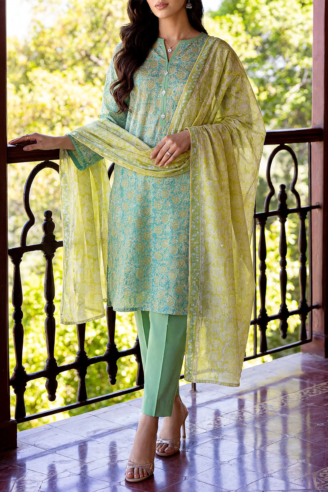 Unstitched Printed Lawn 3 Piece