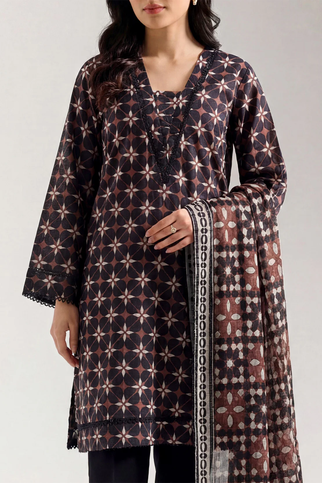 Unstitched Printed Lawn 3 Piece - Image 2