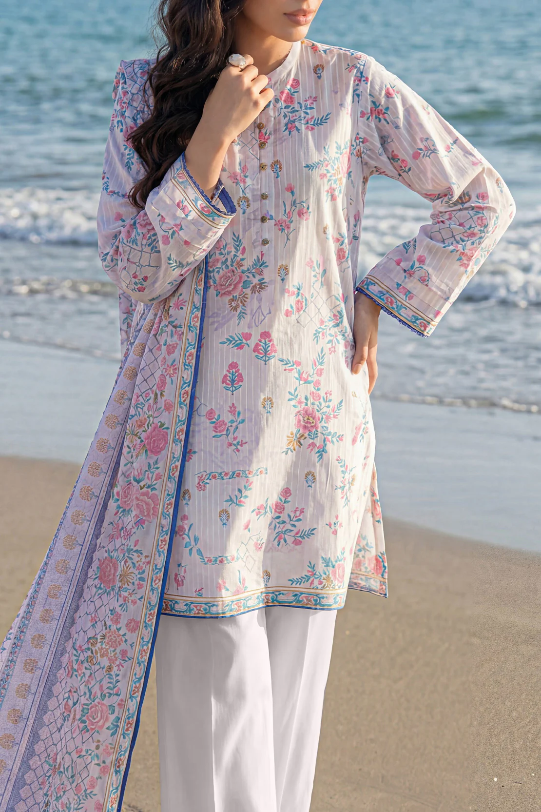 Unstitched Printed Lawn 3 Piece - Image 2