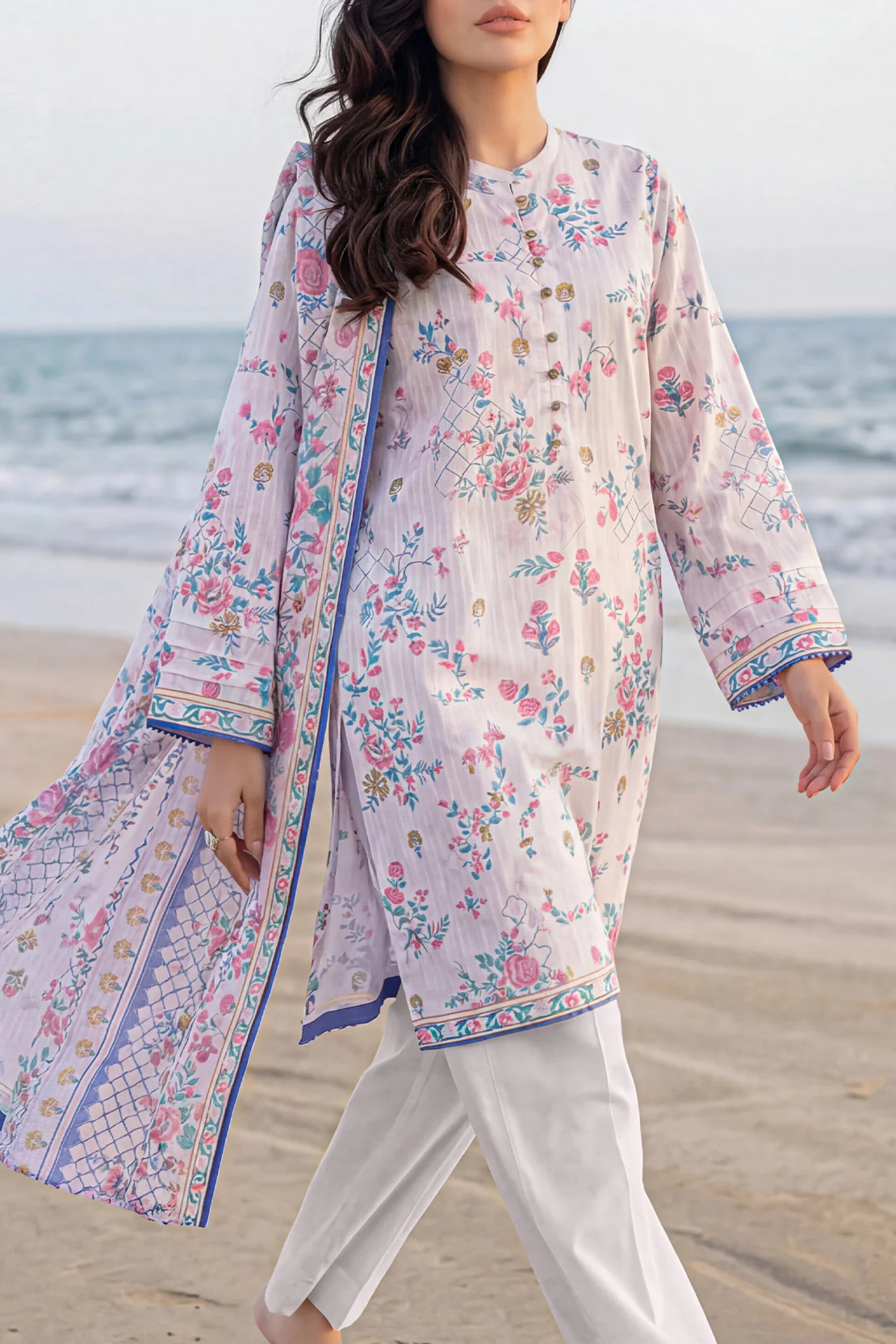 Unstitched Printed Lawn 3 Piece - Image 3