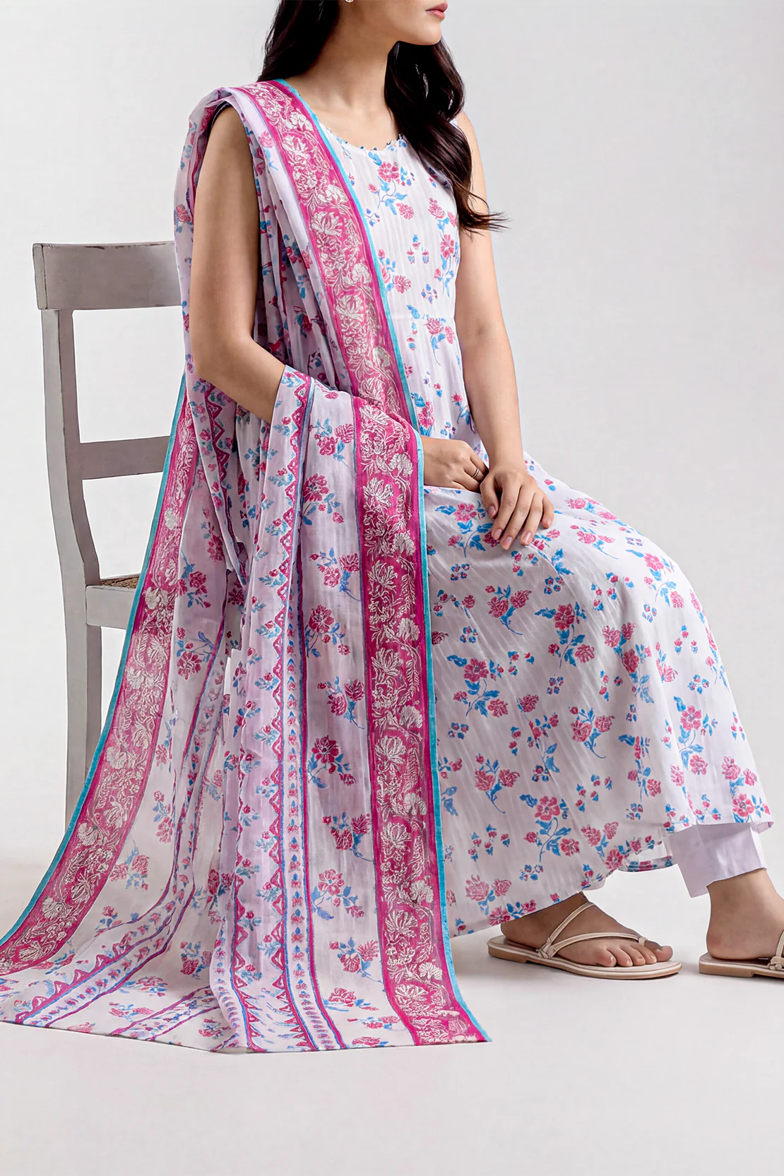Unstitched Printed Lawn 3 Piece