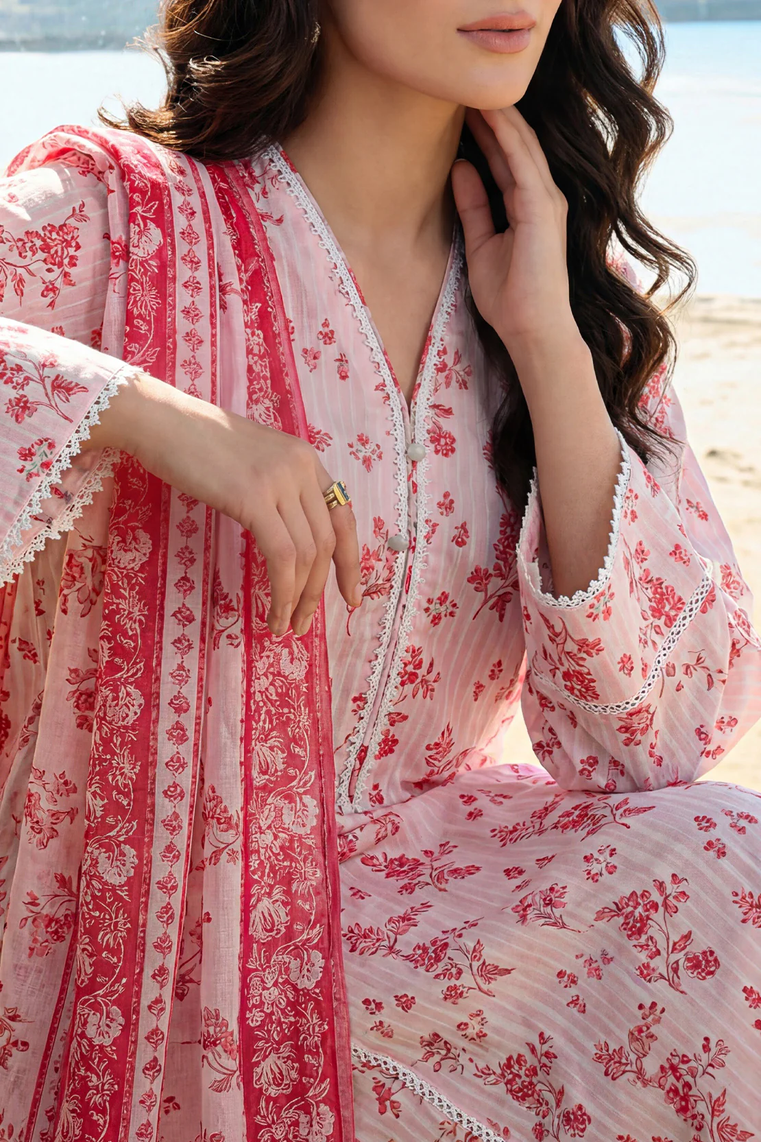 Unstitched Printed Lawn 3 Piece - Image 4