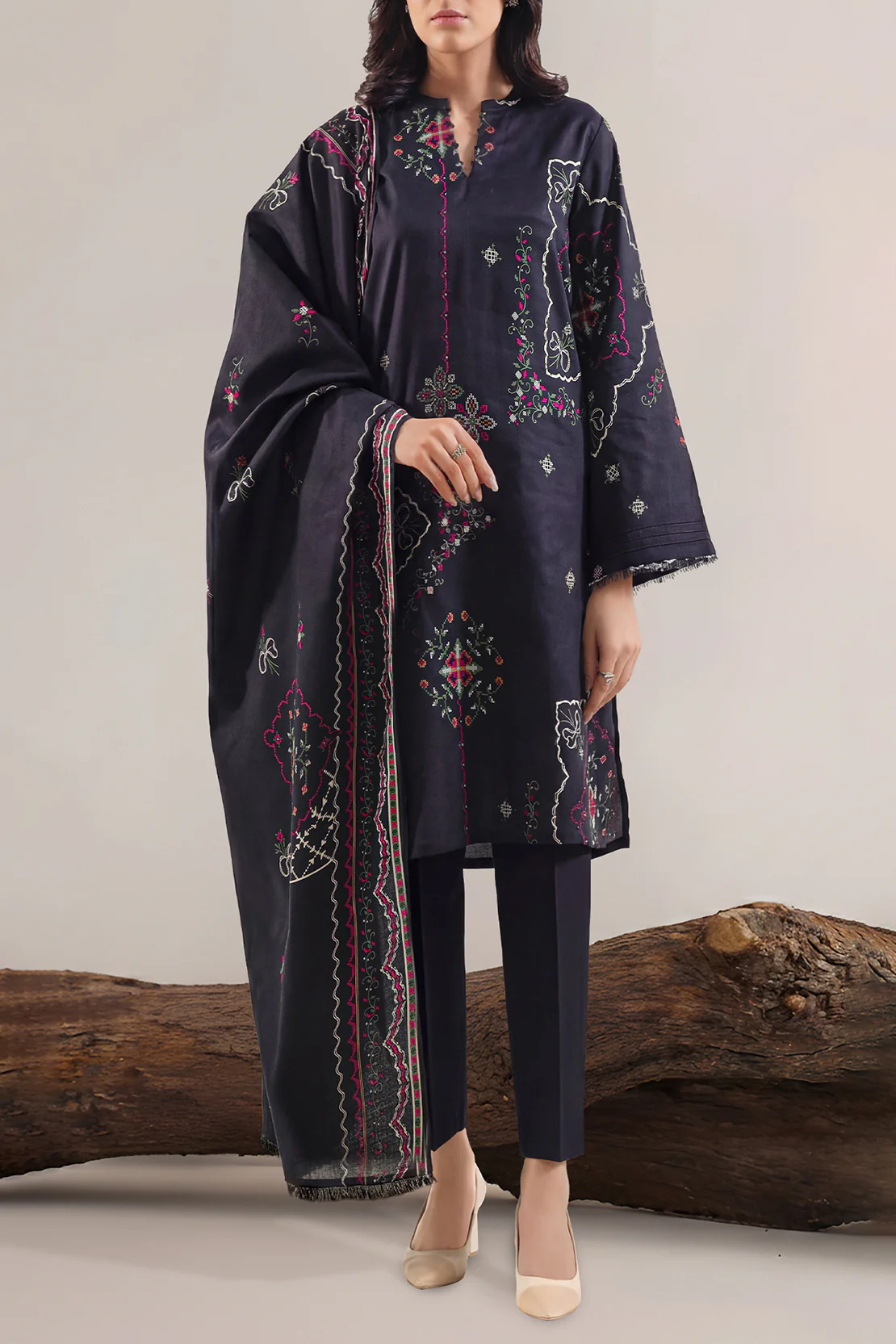 Unstitched Printed Lawn 3 Piece