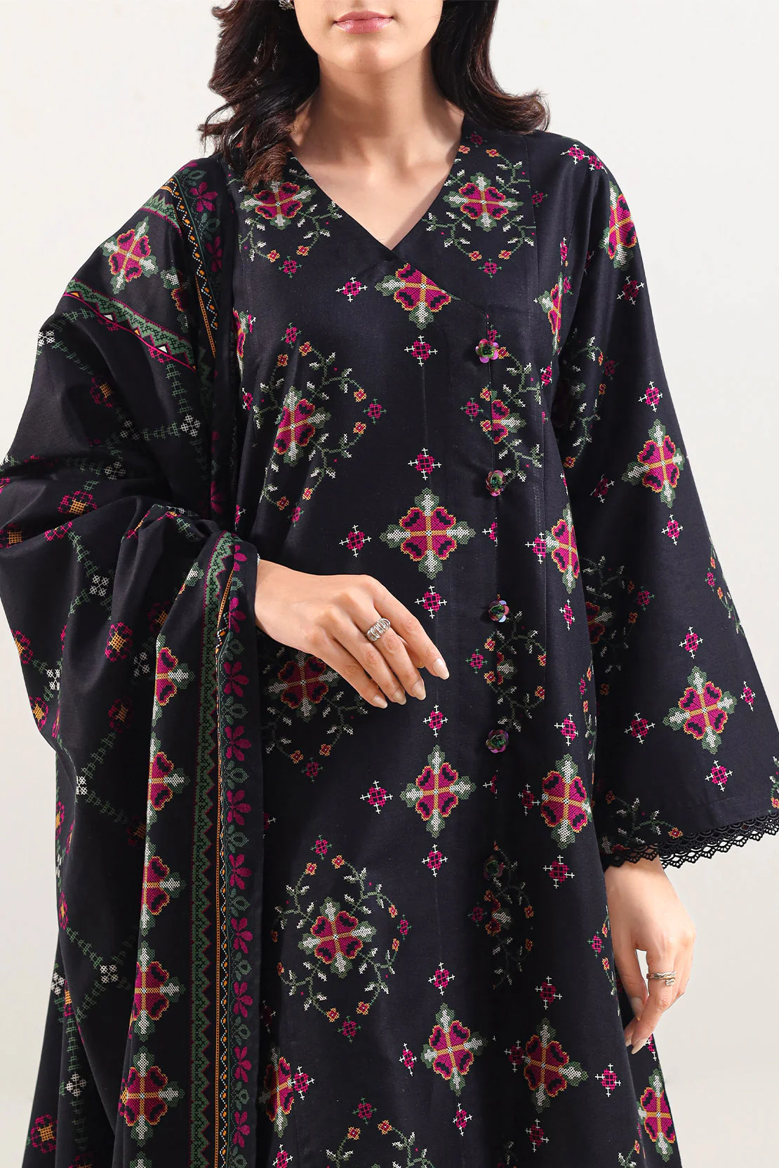 Unstitched Printed Lawn 3 Piece - Image 2
