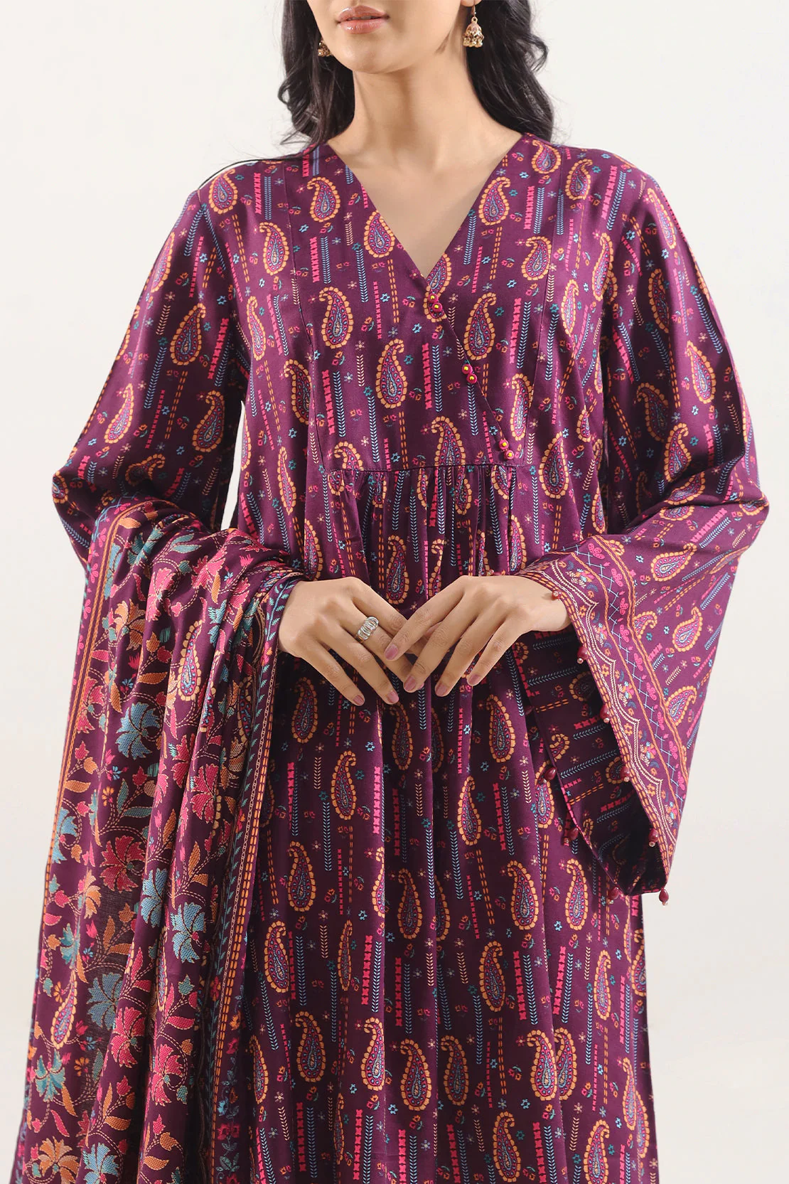 Unstitched Printed Lawn 3 Piece - Image 3