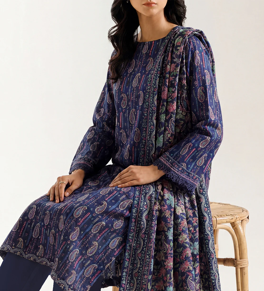 Unstitched Printed Lawn 3 Piece