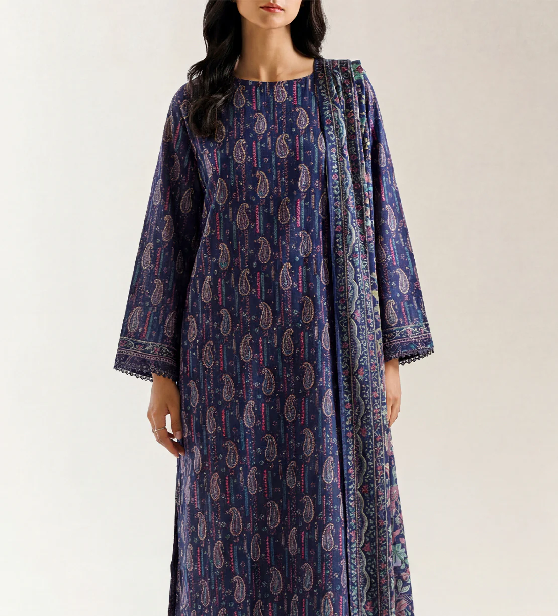 Unstitched Printed Lawn 3 Piece - Image 2