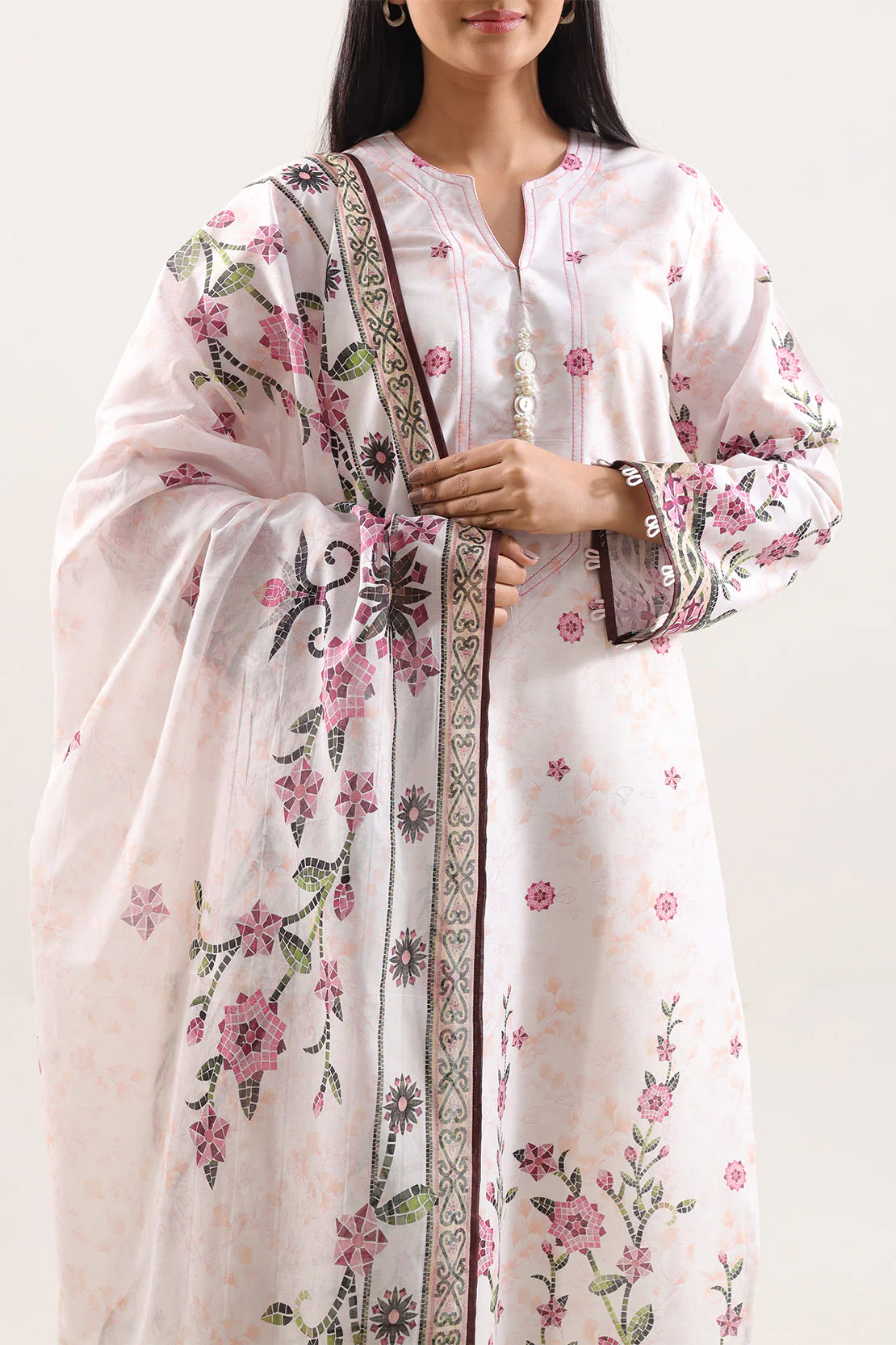 Unstitched Printed Lawn 3 Piece - Image 2