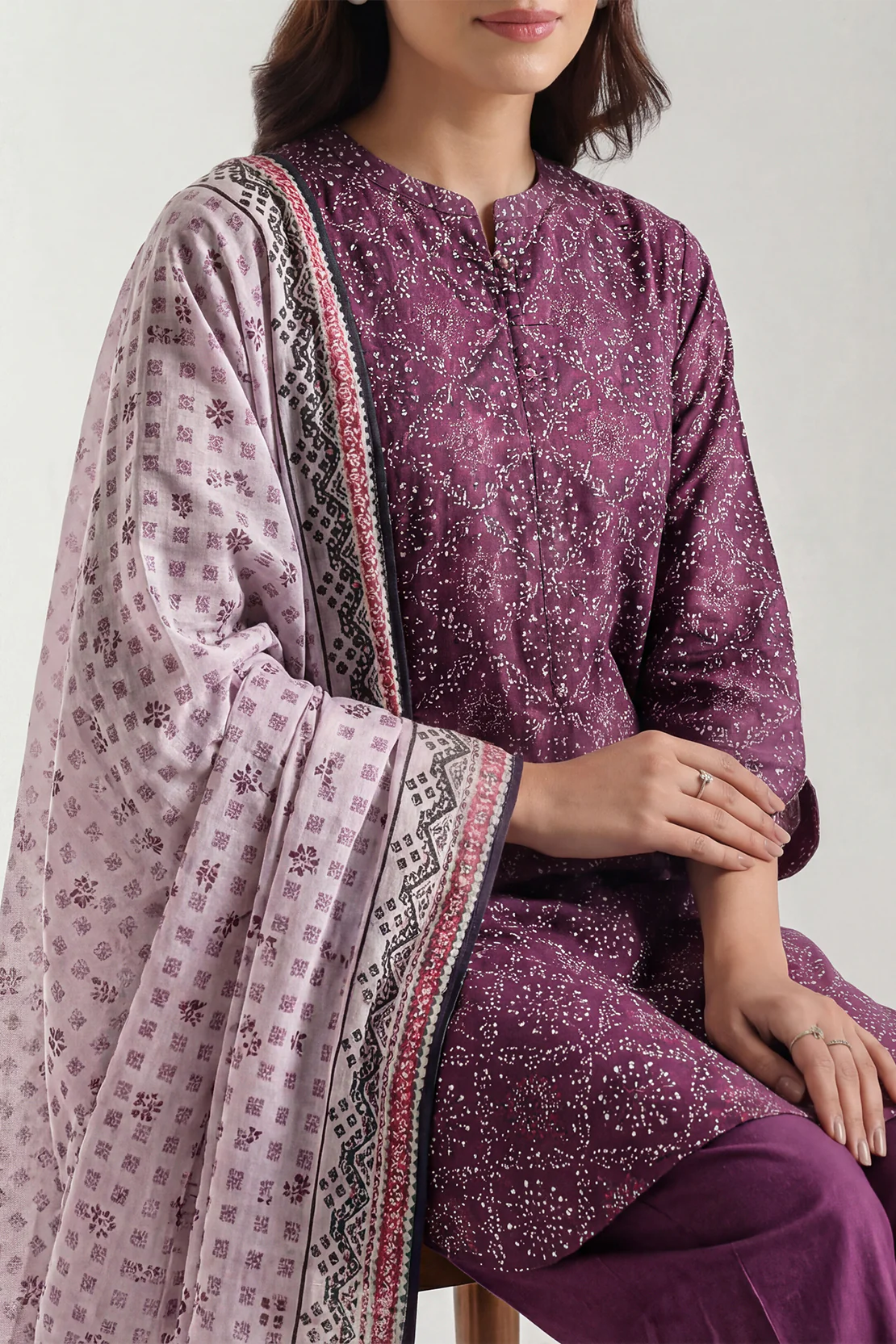 Unstitched Printed Lawn 3 Piece