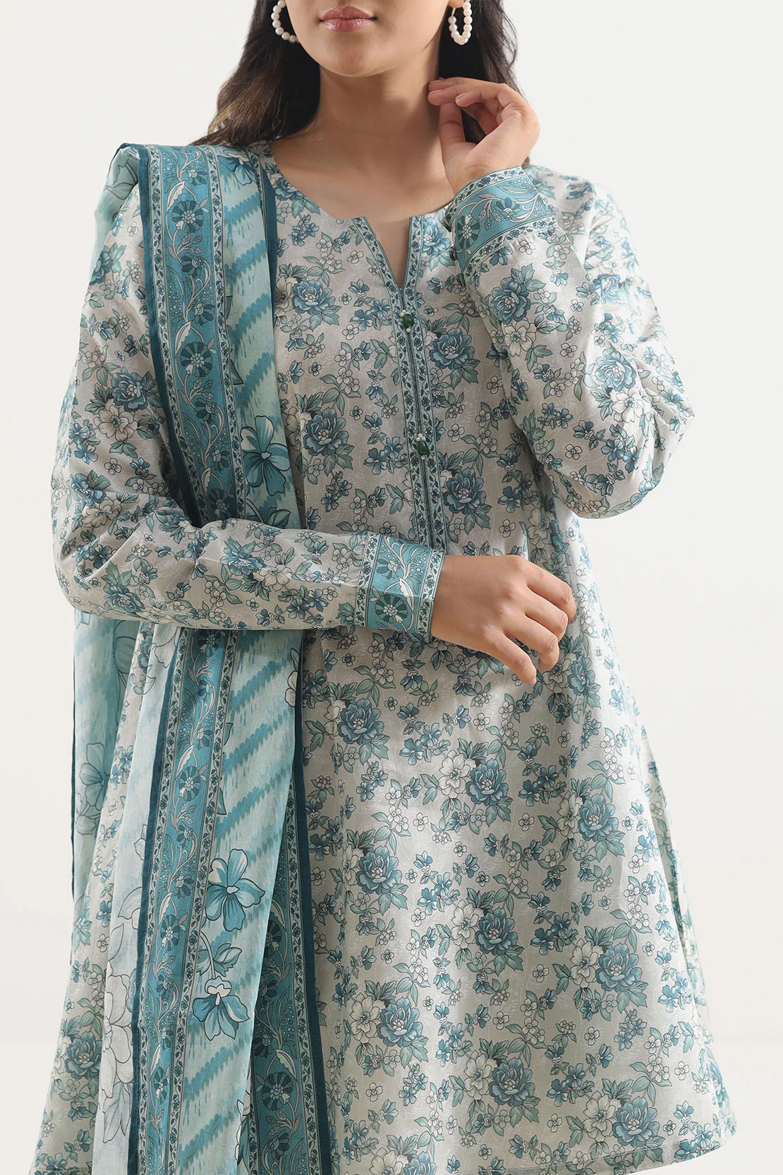 Unstitched Printed Lawn 3 Piece - Image 2