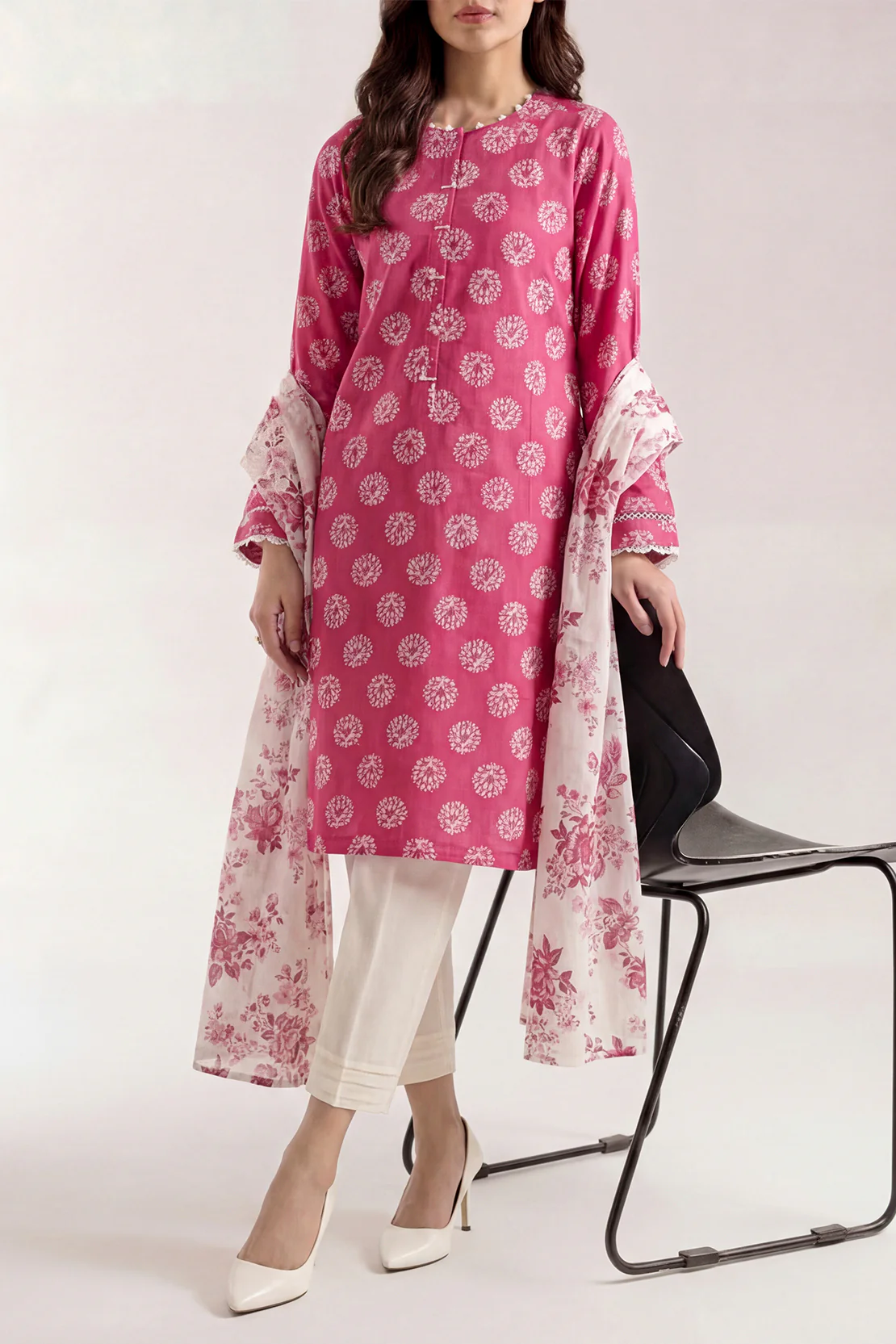 Unstitched Printed Lawn 3 Piece