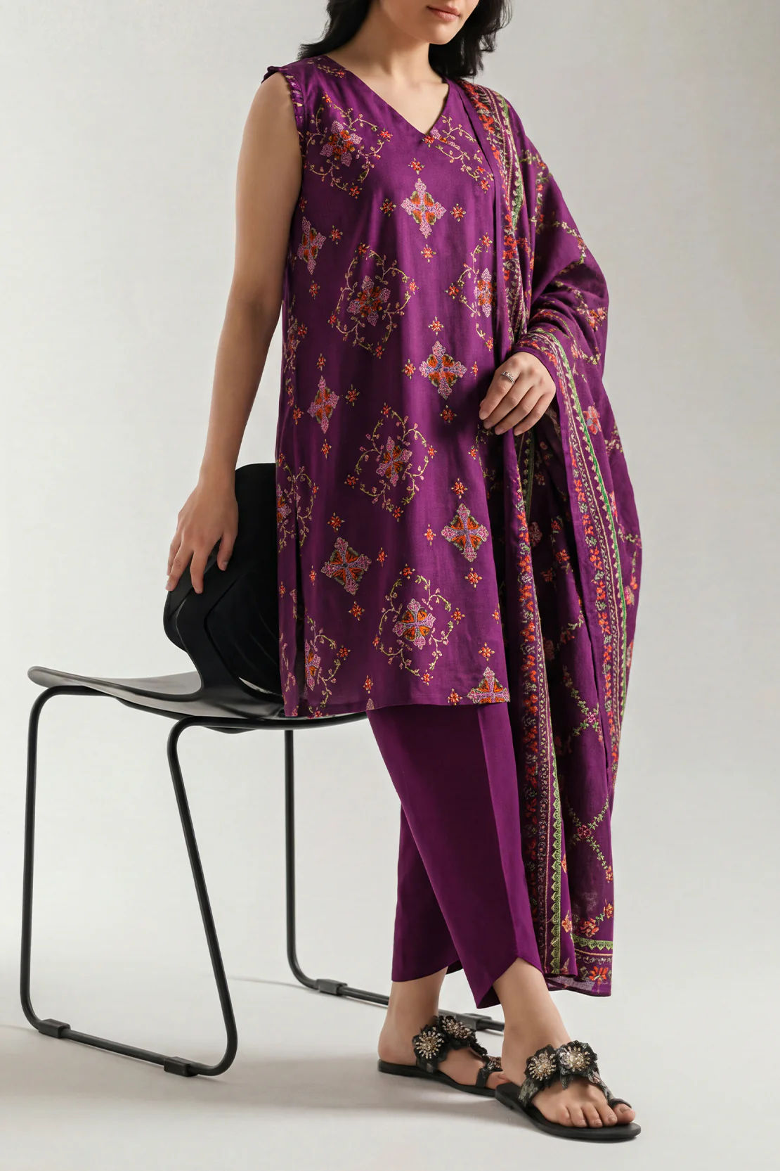 Unstitched Printed Lawn 3 Piece