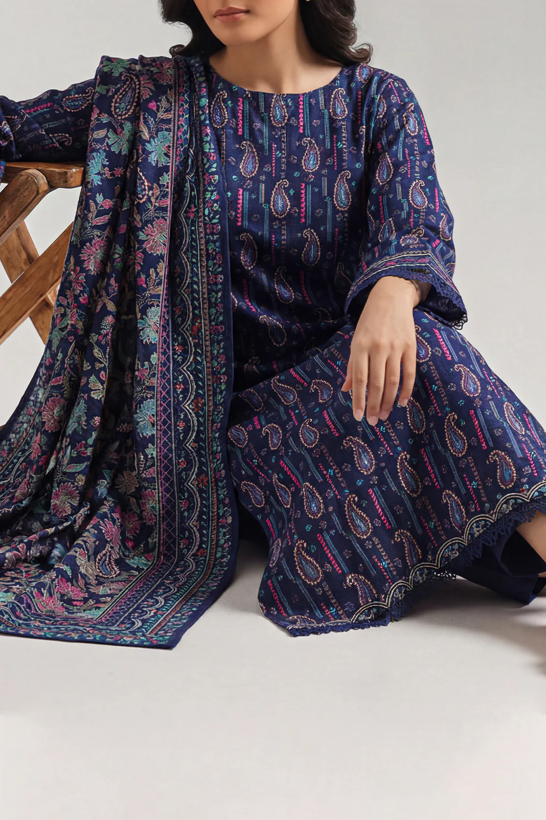 Unstitched Printed Lawn 3 Piece