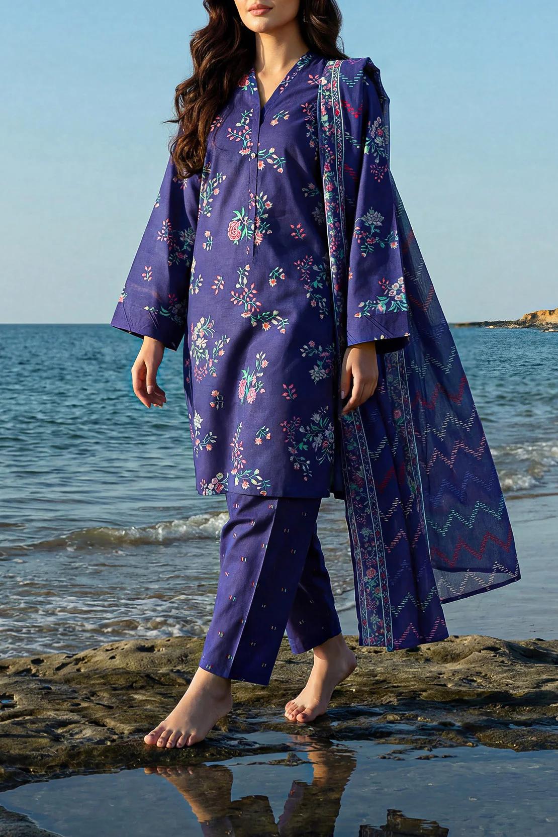 Unstitched Printed Lawn 3 Piece - Image 3
