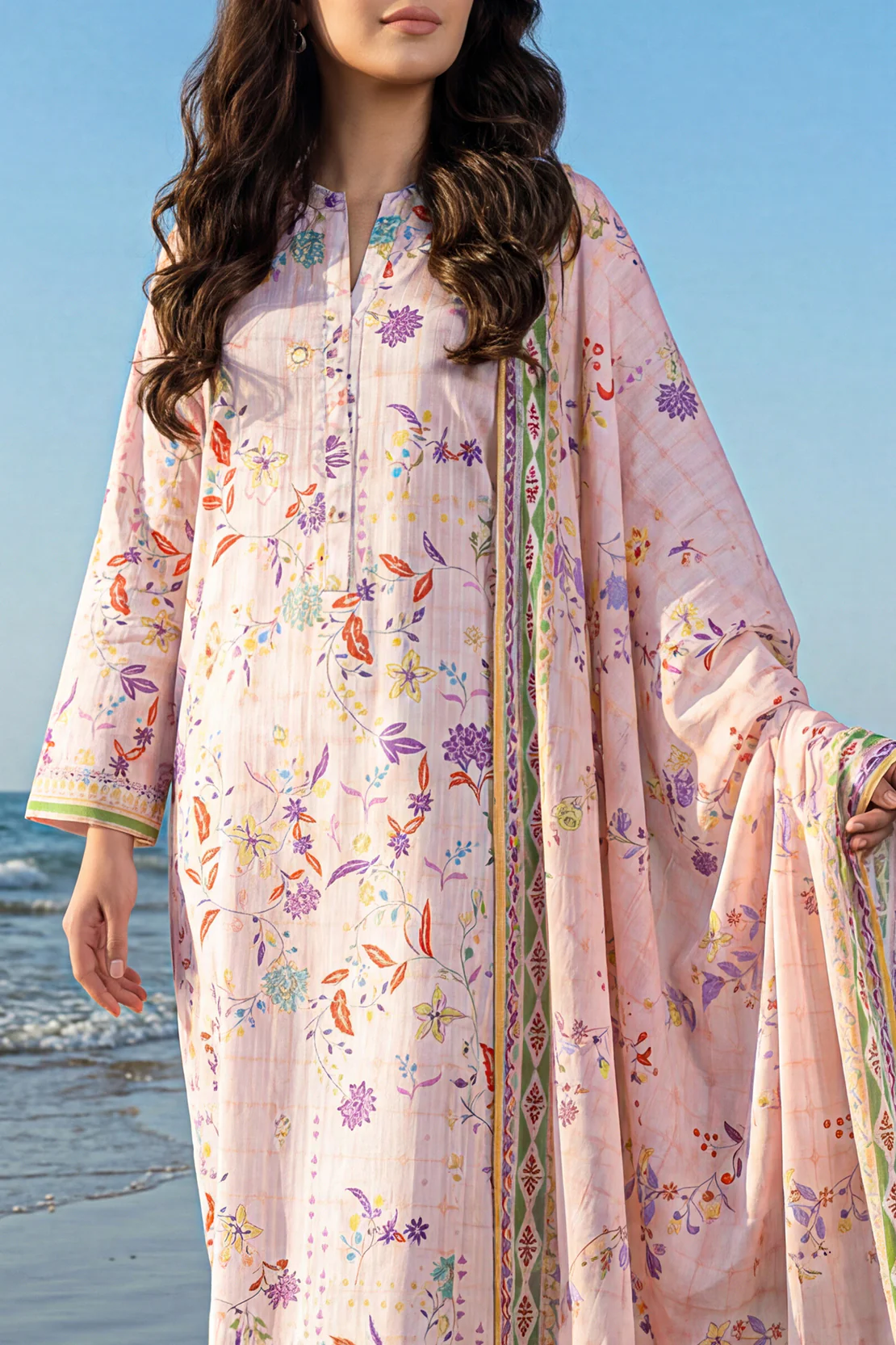 Unstitched Printed Lawn 3 Piece - Image 3