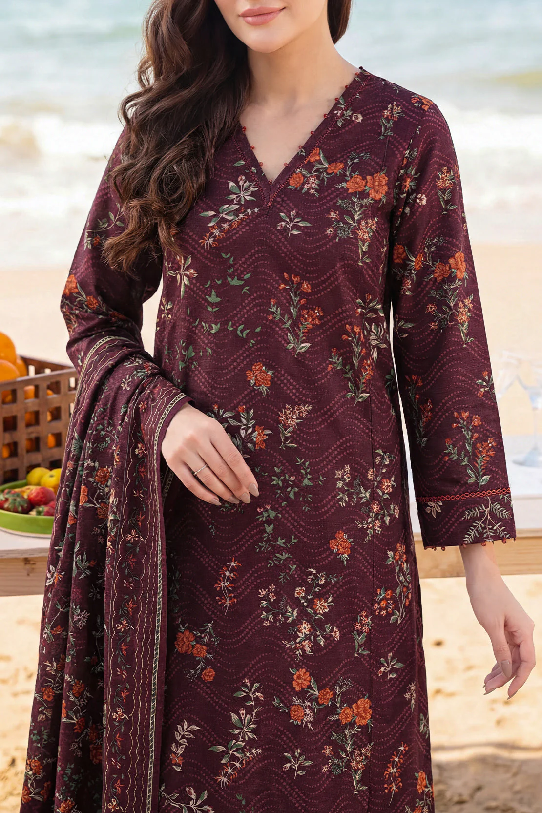 Unstitched Printed Lawn 3 Piece - Image 2