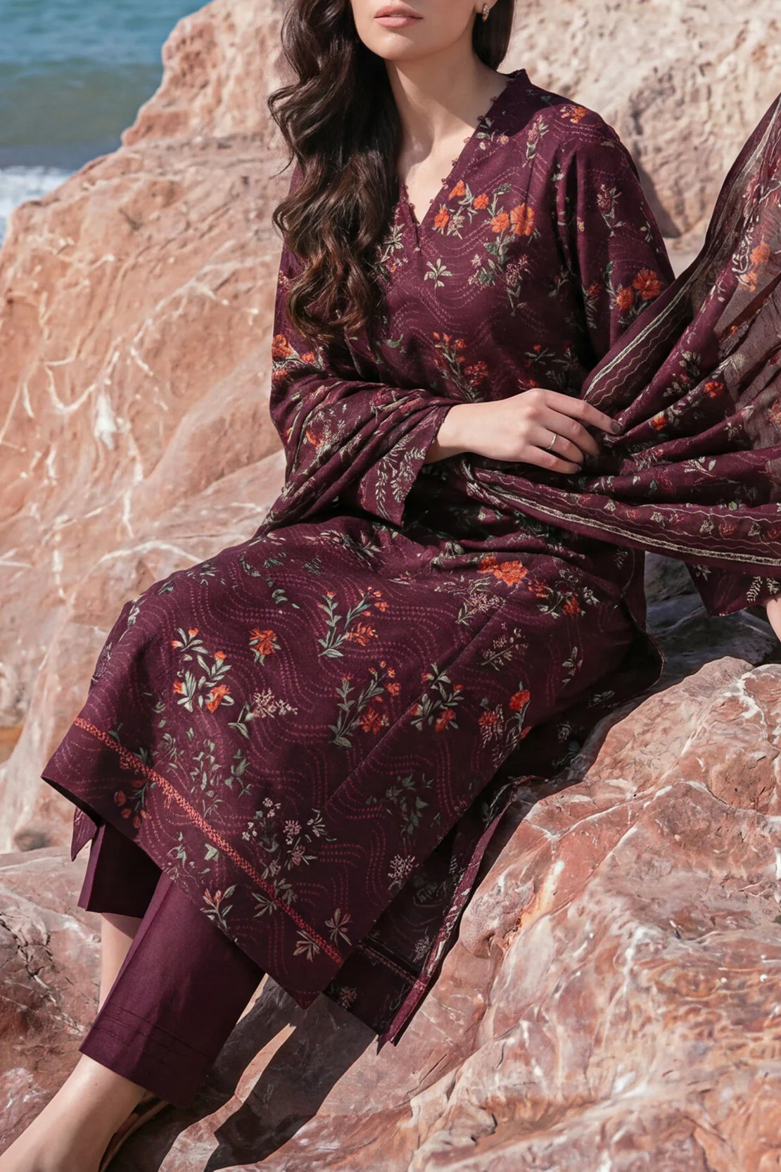 Unstitched Printed Lawn 3 Piece - Image 3