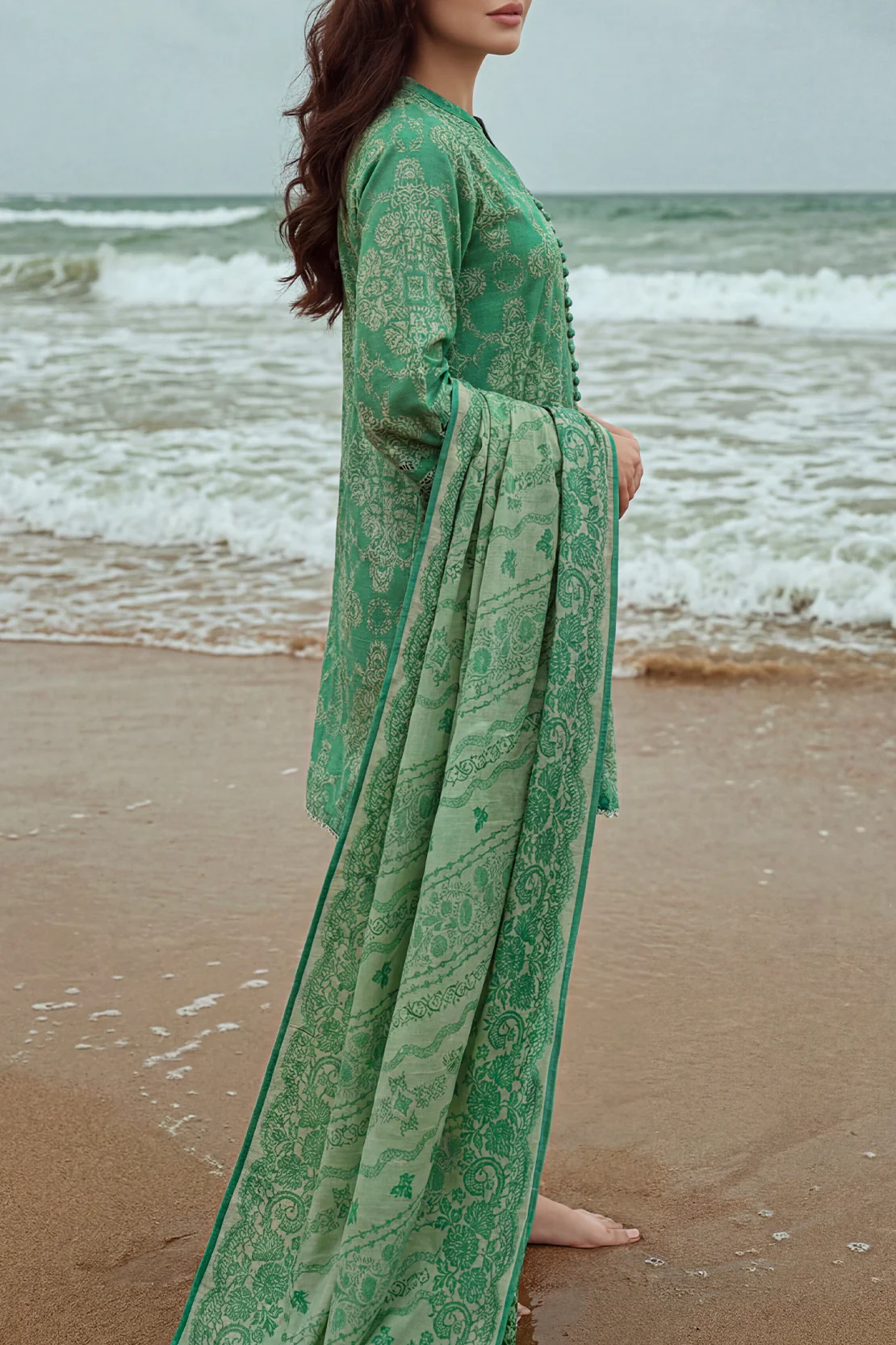 Unstitched Printed Lawn 3 Piece - Image 3