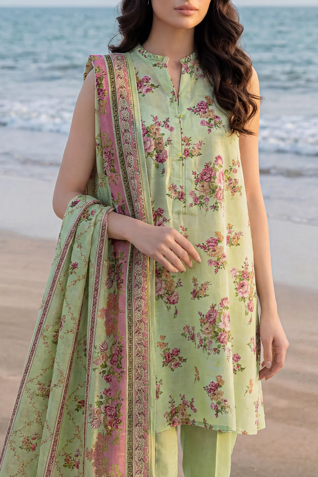 Unstitched Printed Lawn 3 Piece - Image 2