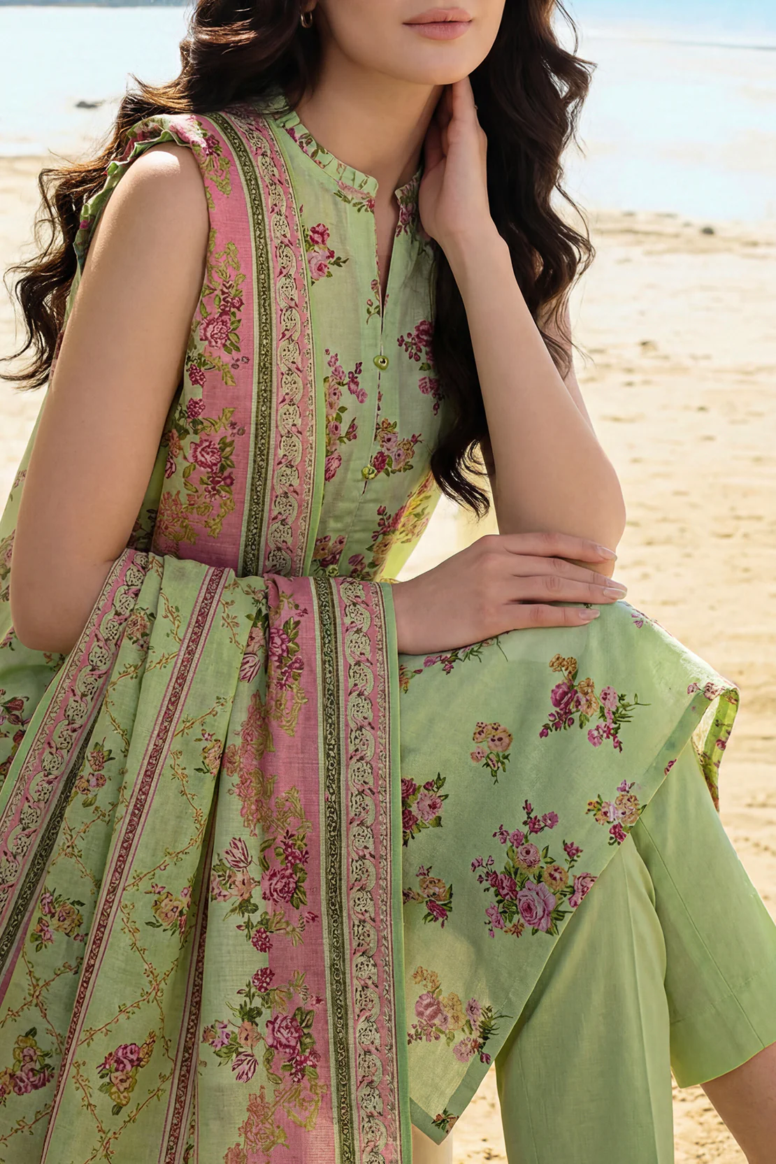 Unstitched Printed Lawn 3 Piece - Image 3