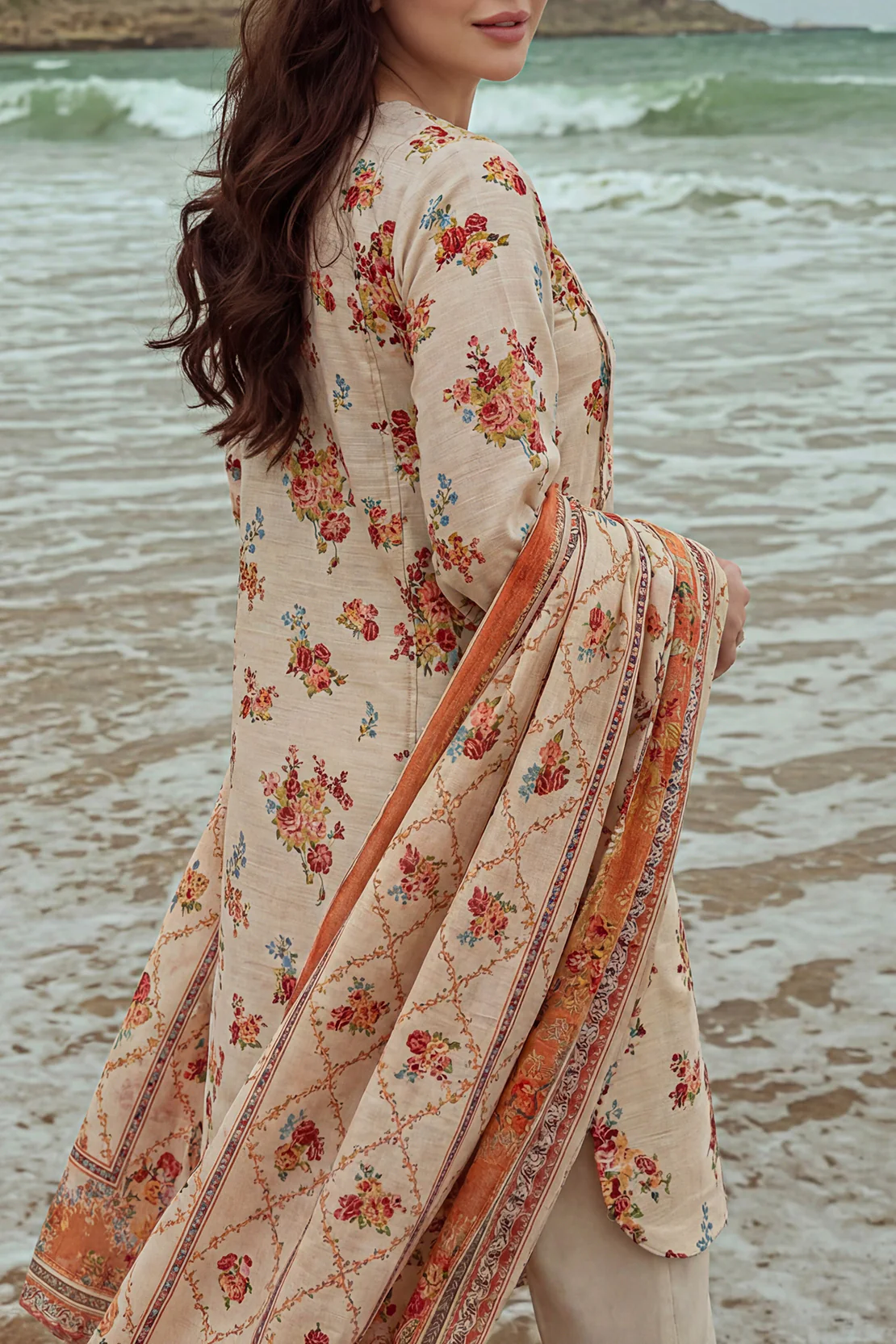 Unstitched Printed Lawn 3 Piece - Image 2