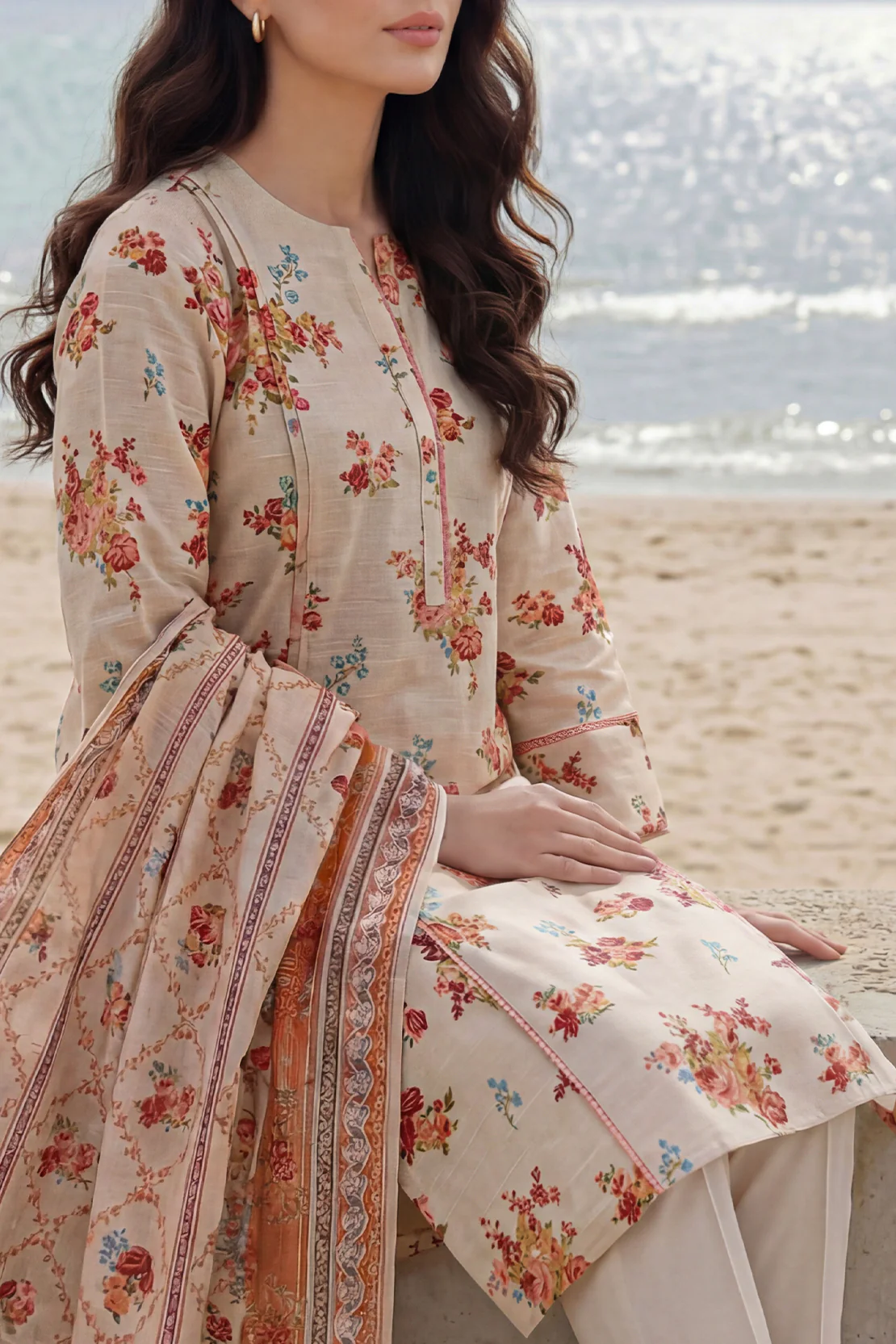 Unstitched Printed Lawn 3 Piece - Image 3