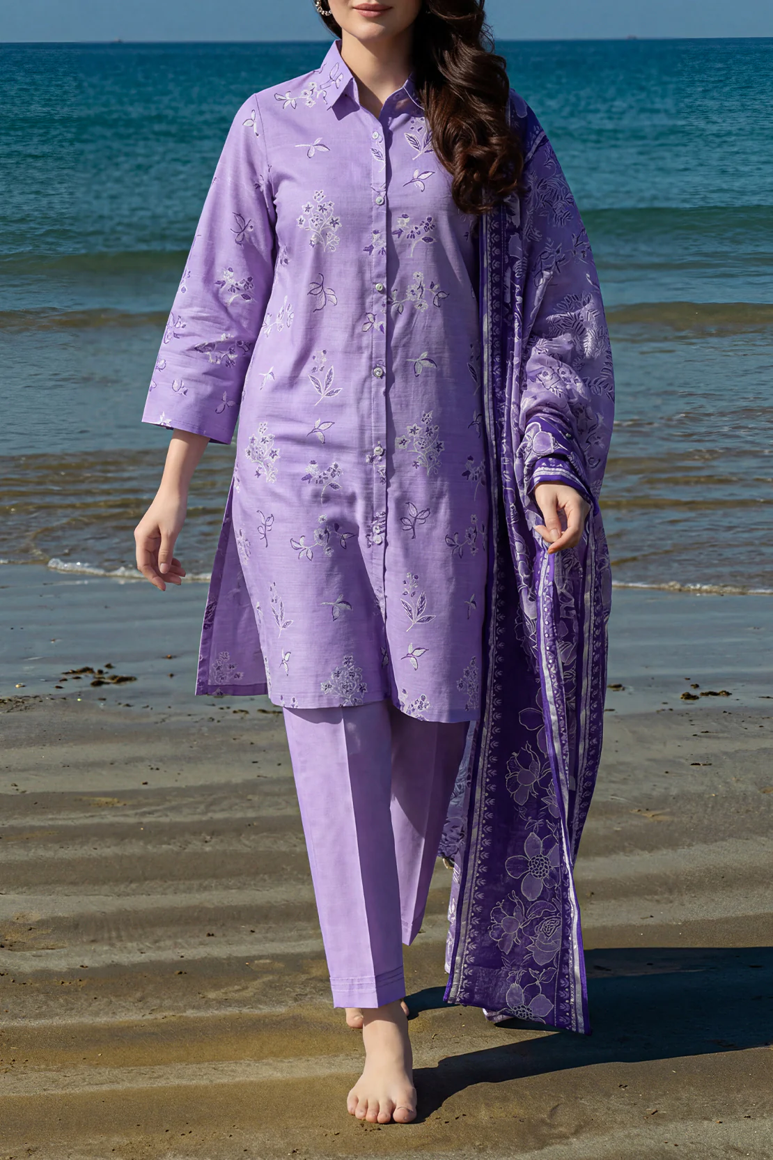 Unstitched Printed Lawn 3 Piece - Image 2