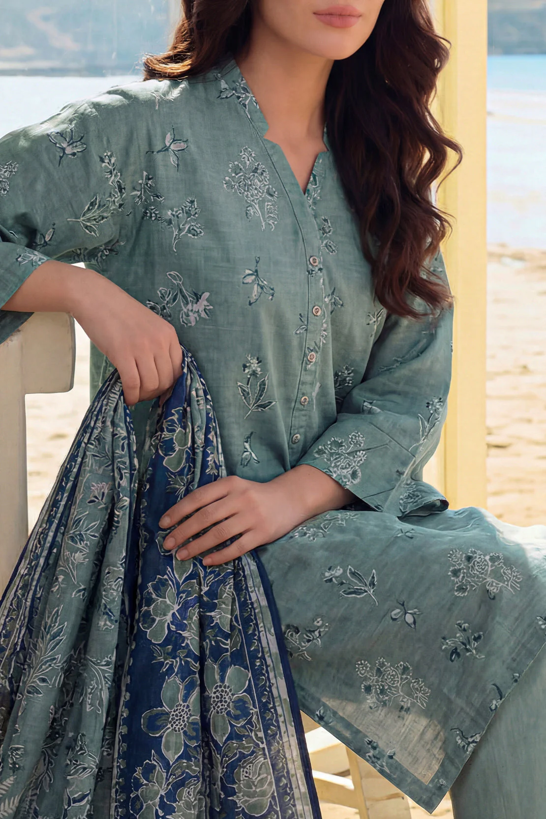Unstitched Printed Lawn 3 Piece - Image 2