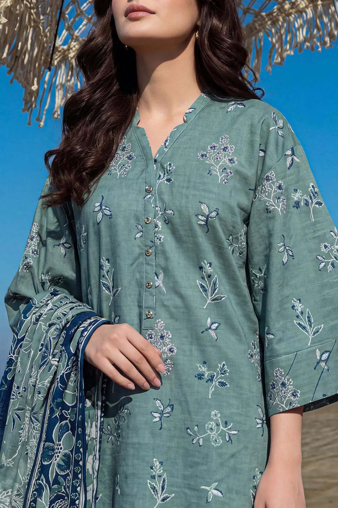 Unstitched Printed Lawn 3 Piece - Image 3
