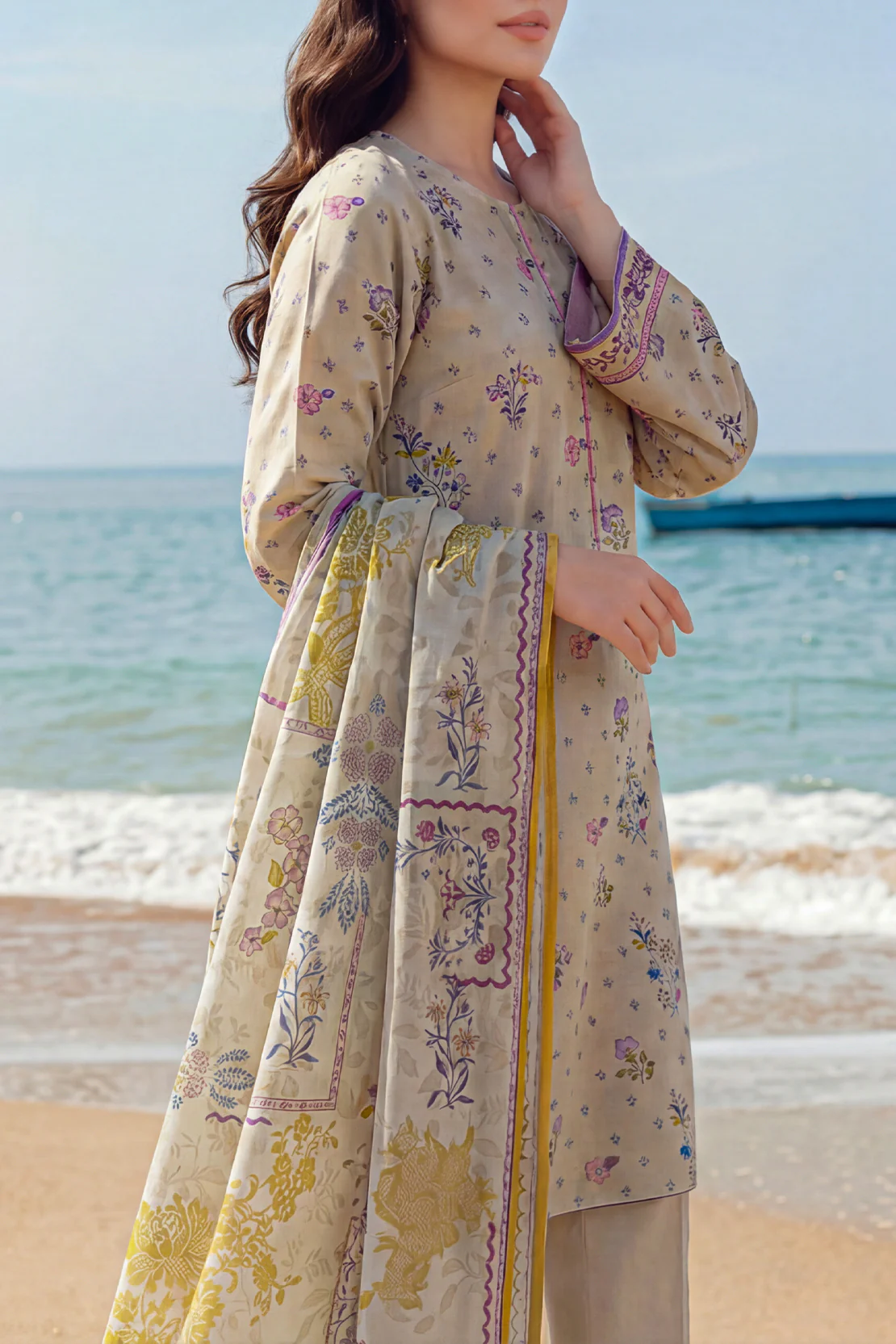Unstitched Printed Lawn 3 Piece - Image 2