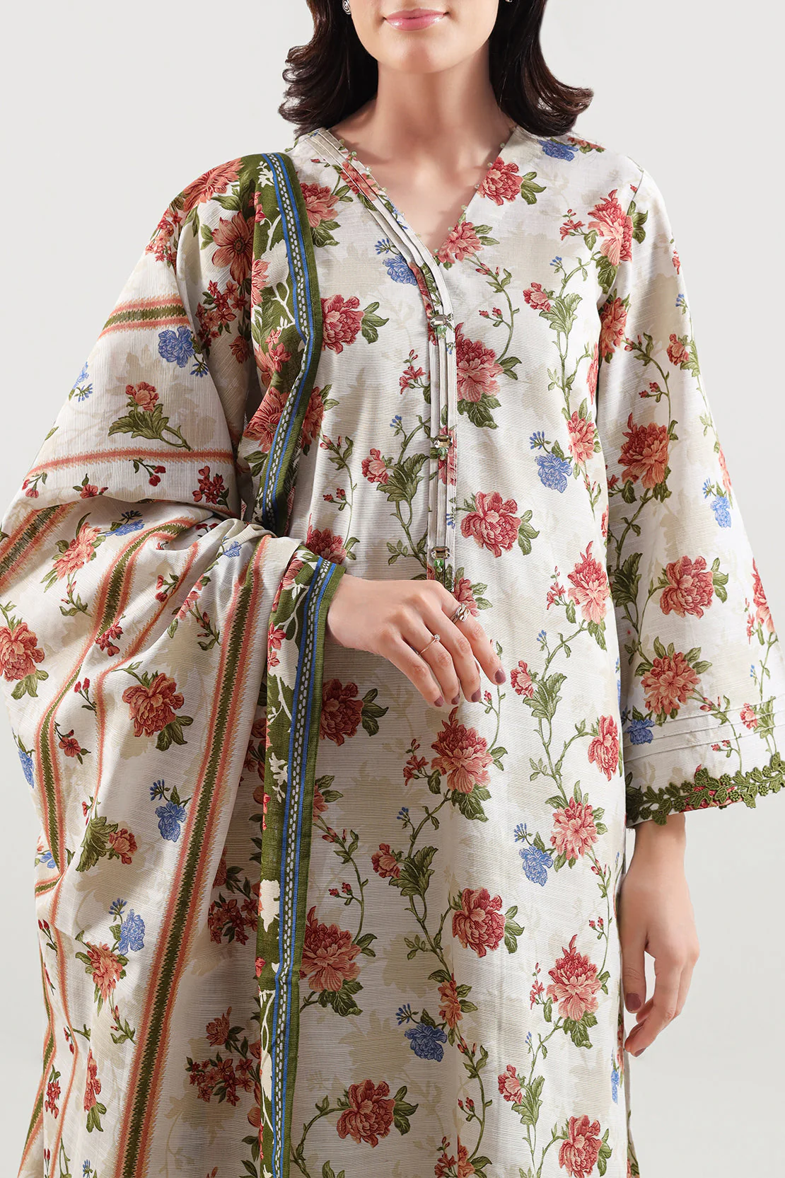 Unstitched Printed Lawn 3 Piece - Image 2