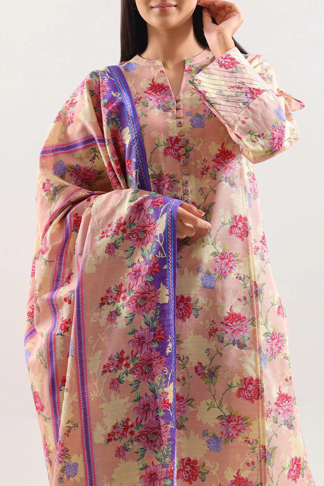 Unstitched Printed Lawn 3 Piece - Image 2