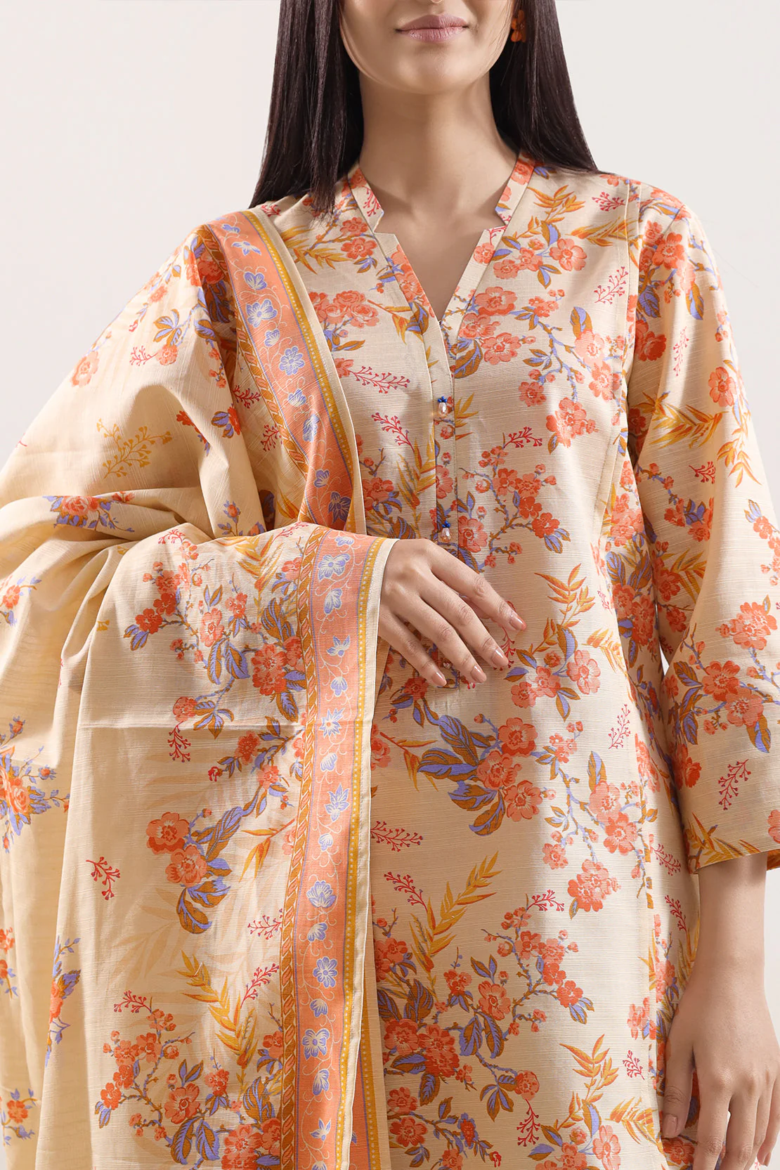 Unstitched Printed Lawn 3 Piece - Image 3