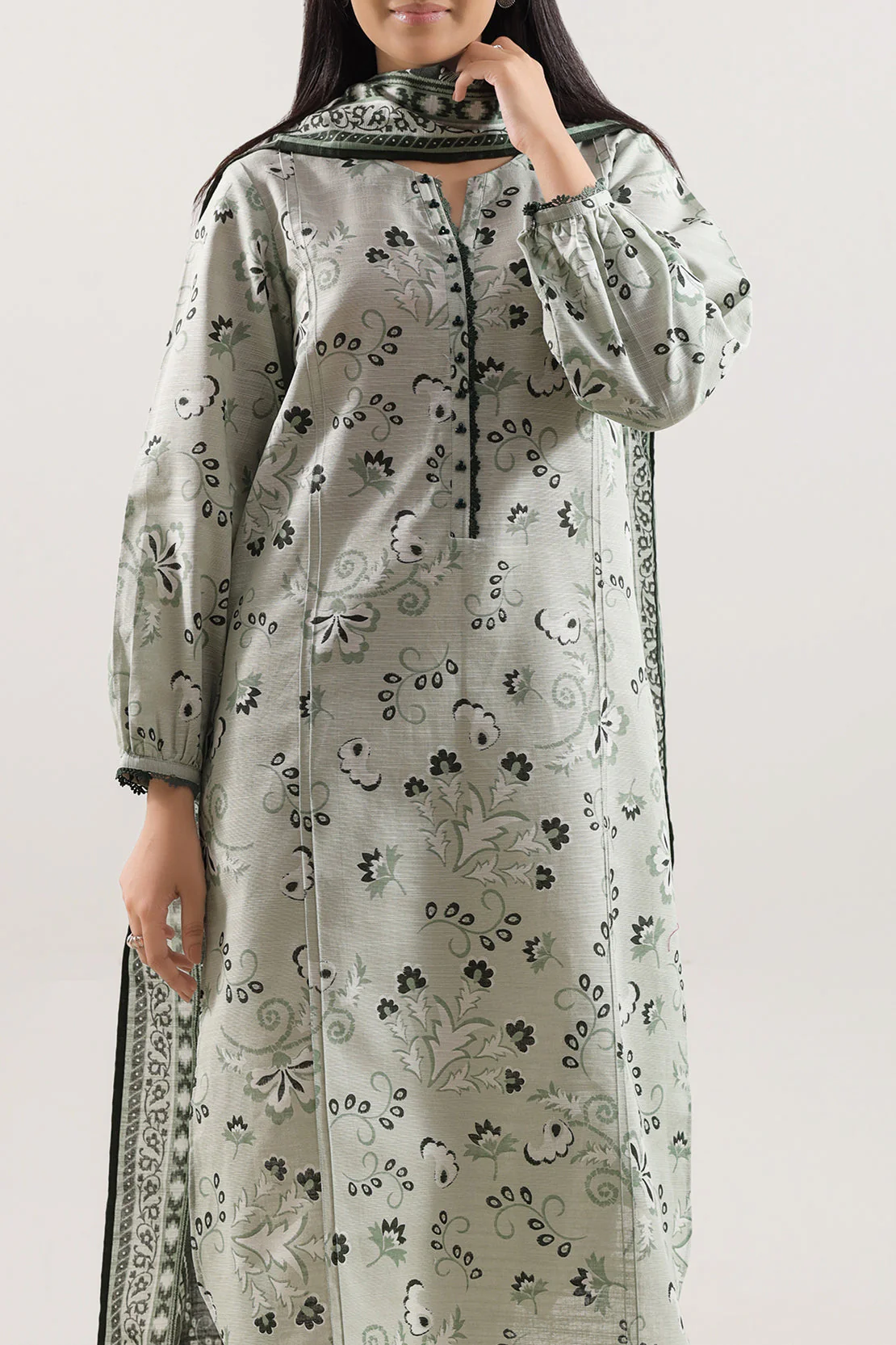 Unstitched Printed Lawn 3 Piece - Image 2