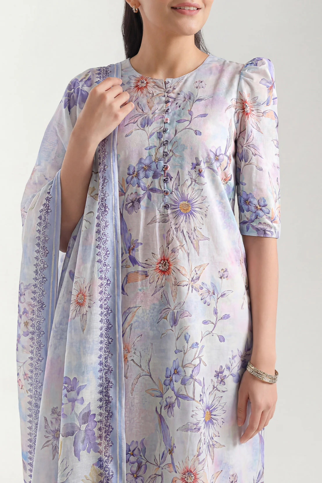 Unstitched Printed Lawn 3 Piece - Image 3