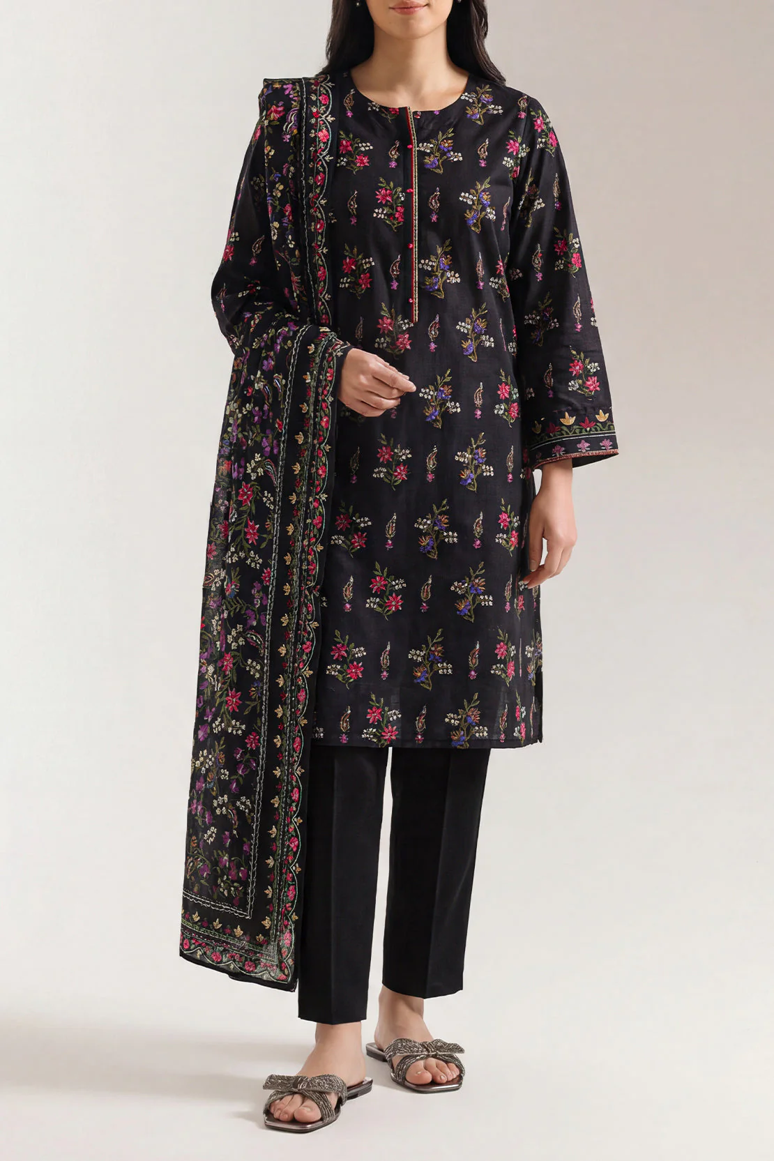 Unstitched Printed Lawn 3 Piece