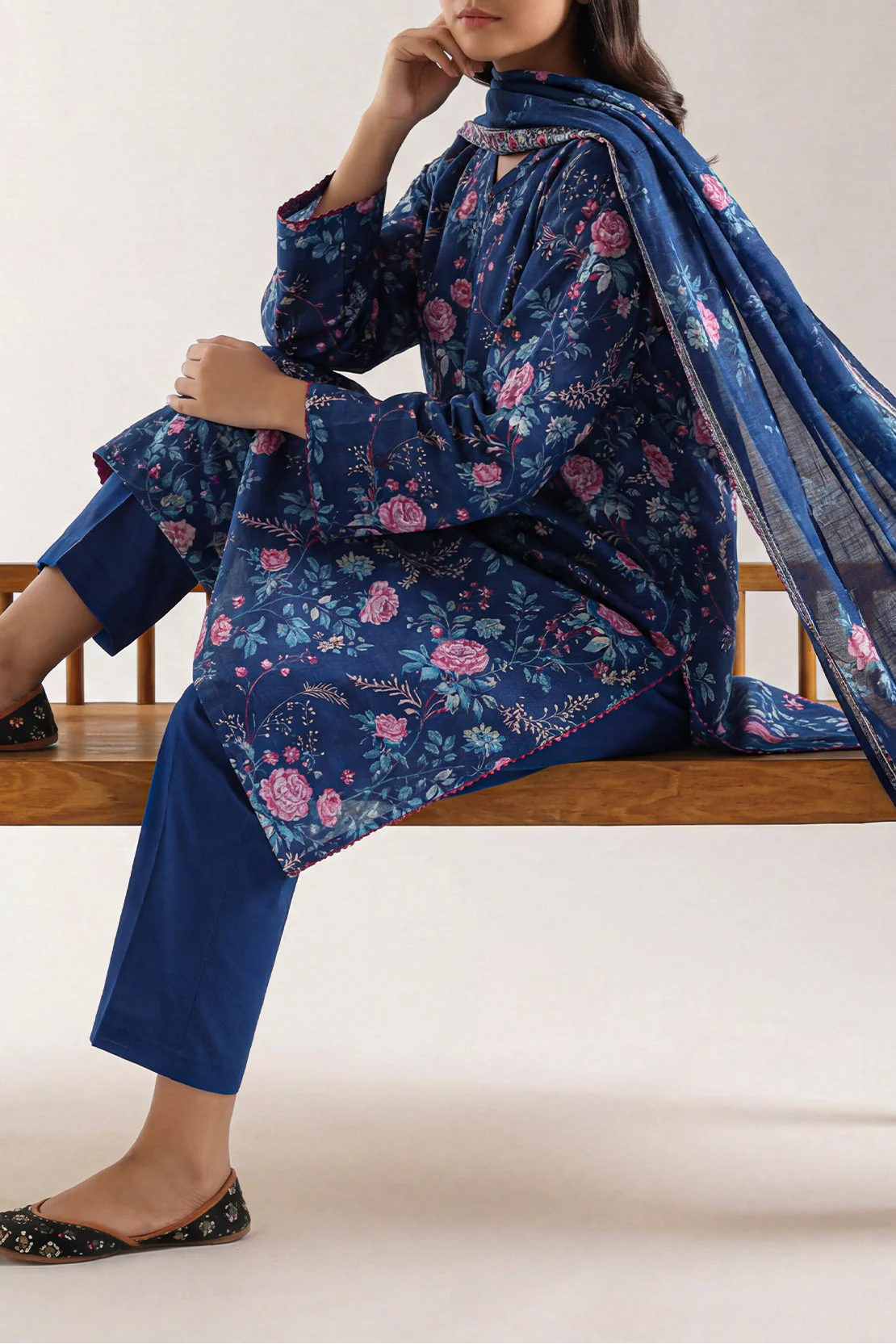 Unstitched Printed Lawn 3 Piece
